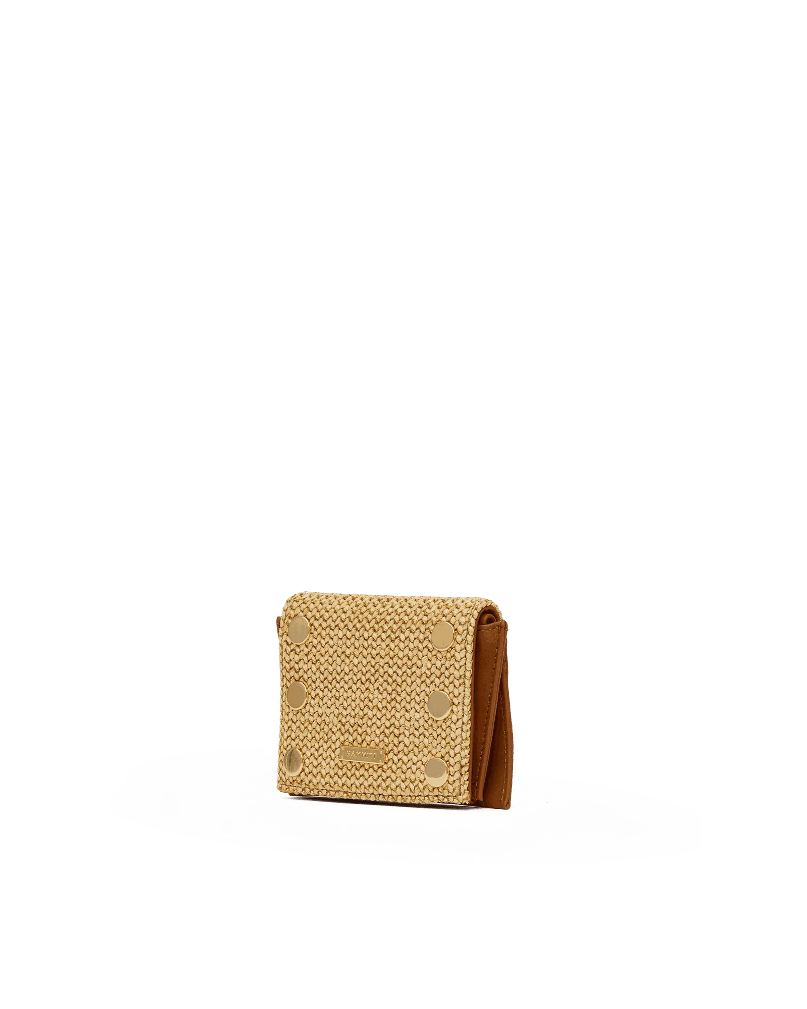 Allen Wallet | Cocoa Raffia/Gold - Image 3