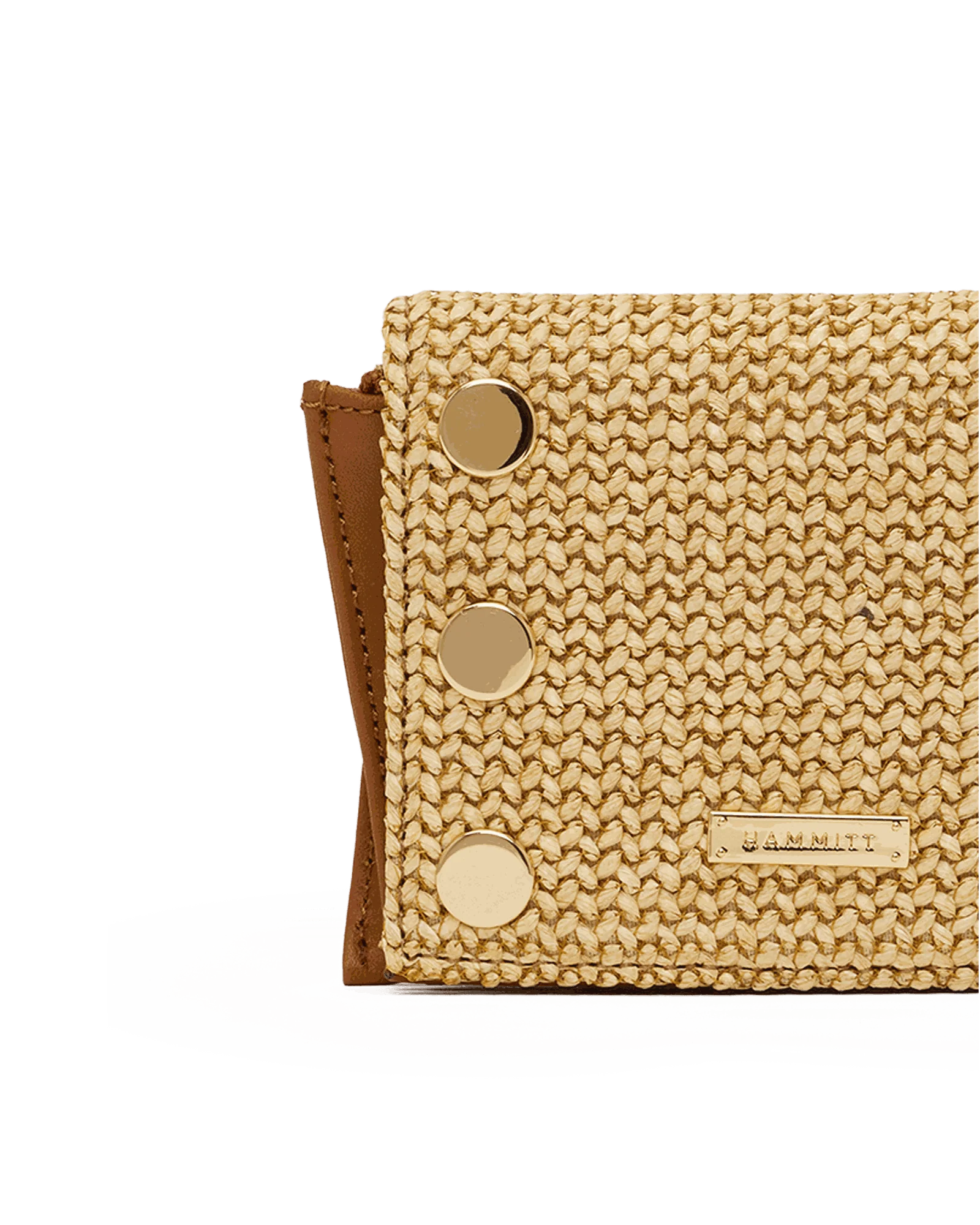 Allen Wallet | Cocoa Raffia/Gold - Image 5