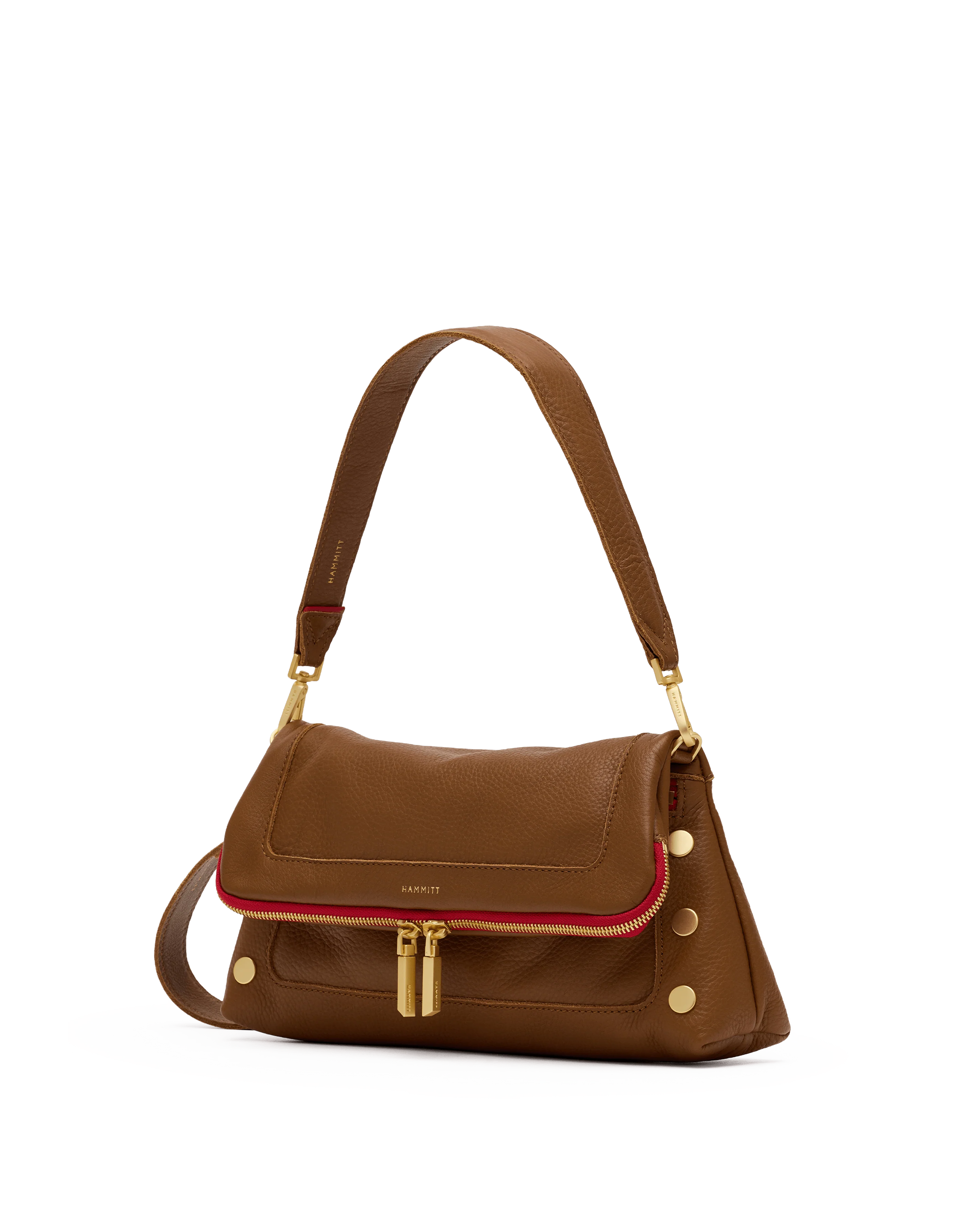 Beverly | Mahogany Pebble/Brushed Gold Red Zip | Med - Image 4