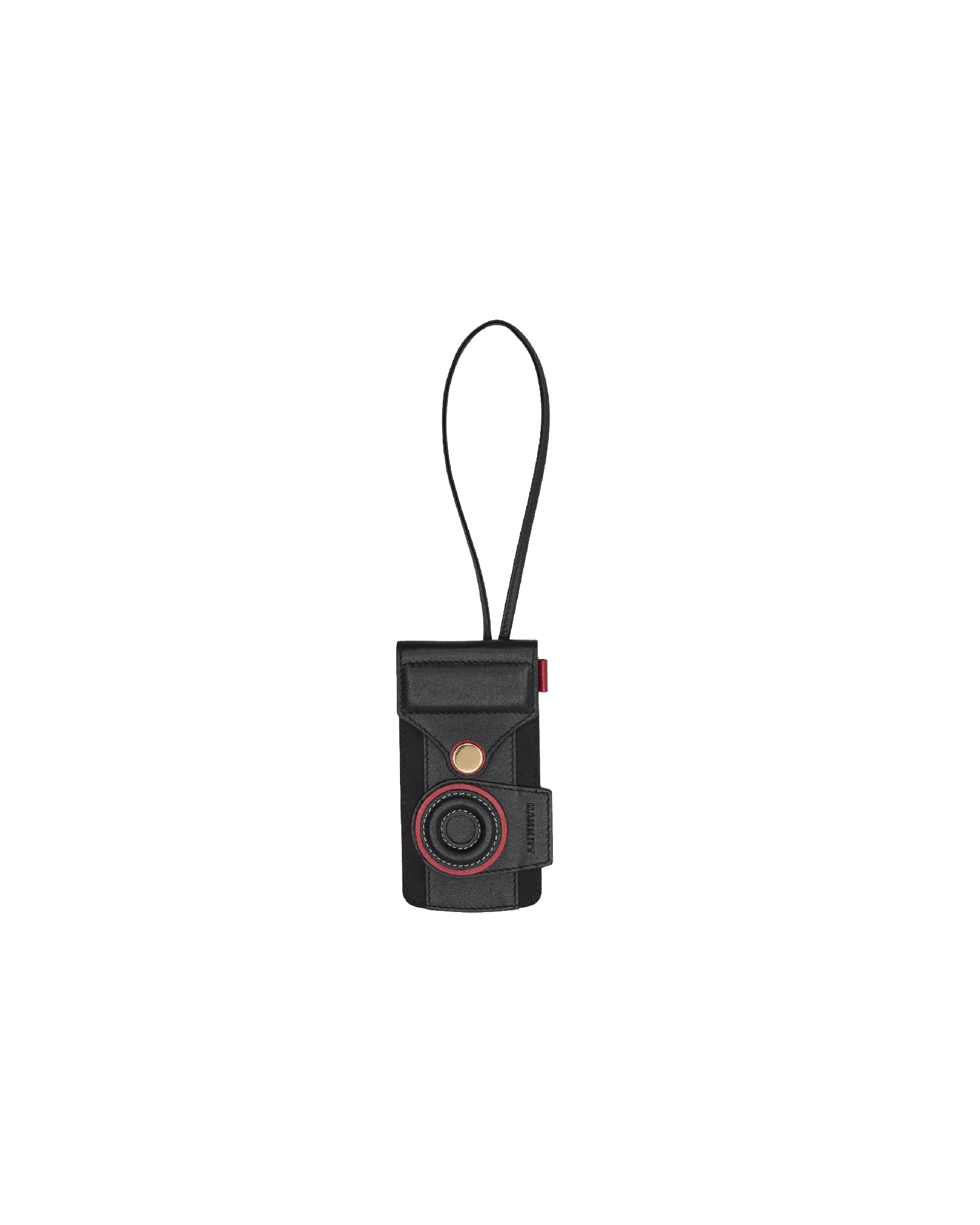 Camera Luggage Tag | Black Nylon/Gold