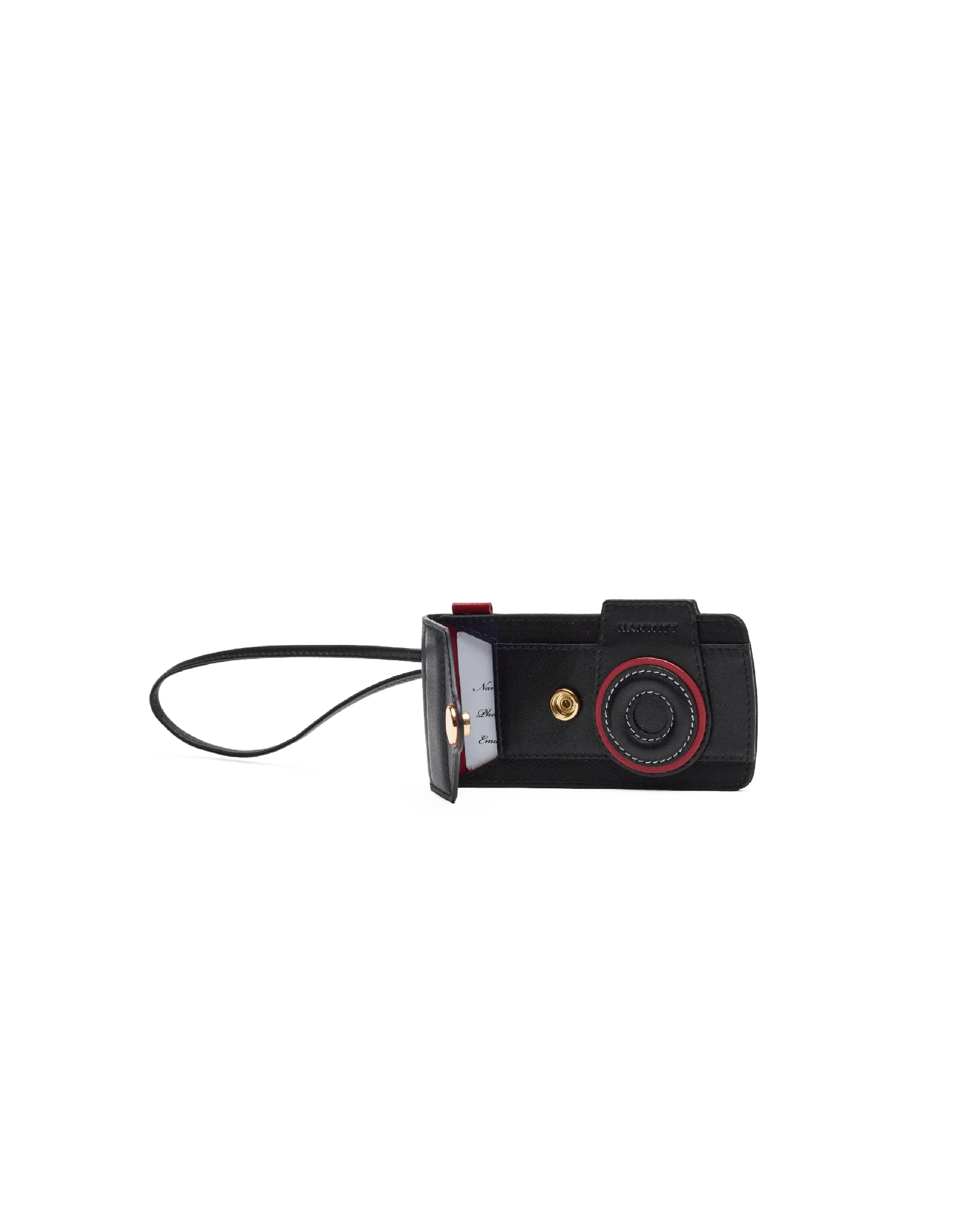 Camera Luggage Tag | Black Nylon/Gold - Image 5