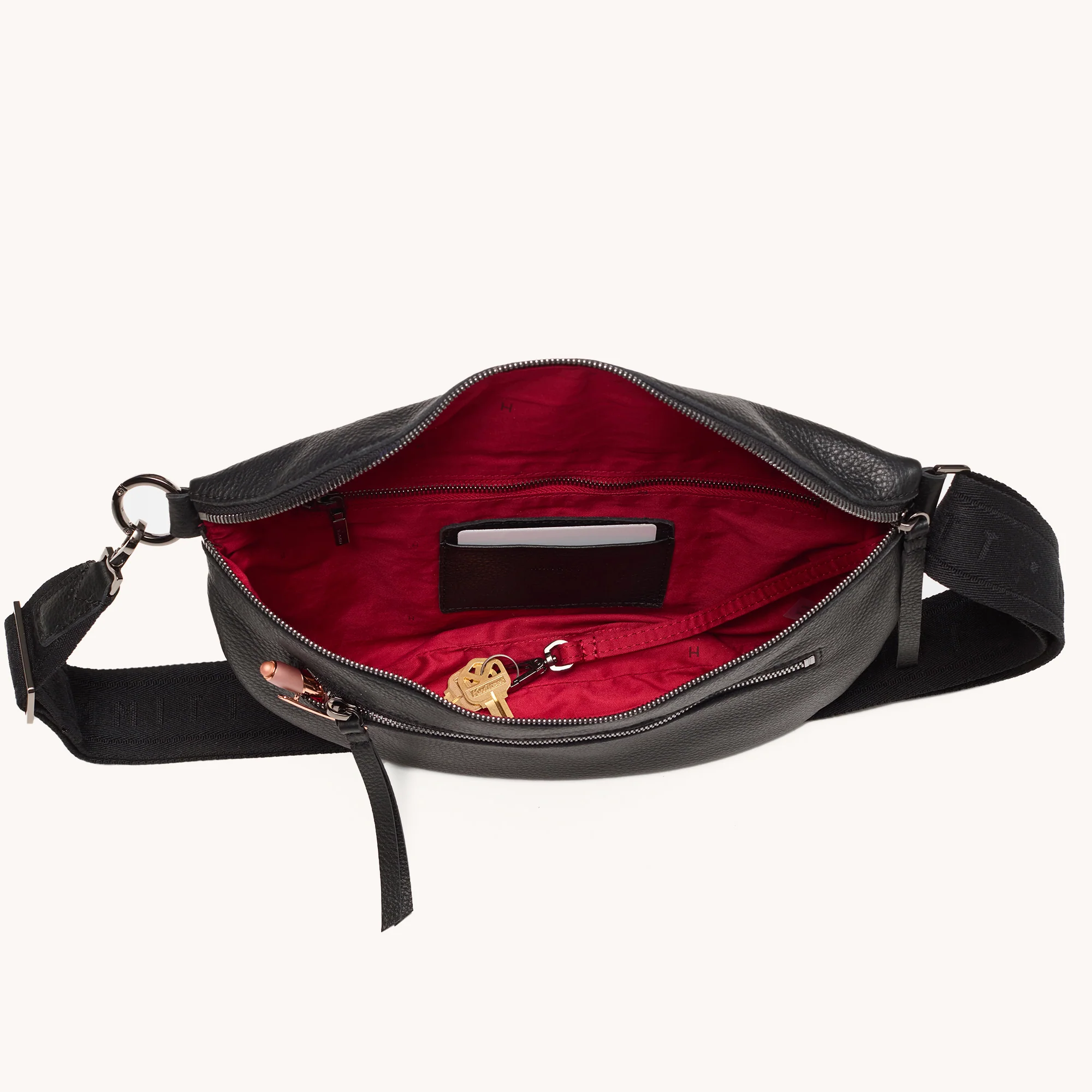 Charles Crossbody | Black/Gunmetal | Lrg - Image 8