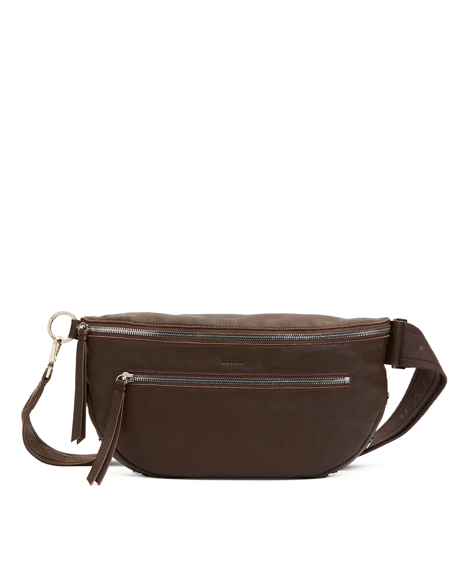 Charles Crossbody | Espresso Pebble/Silver | Lrg