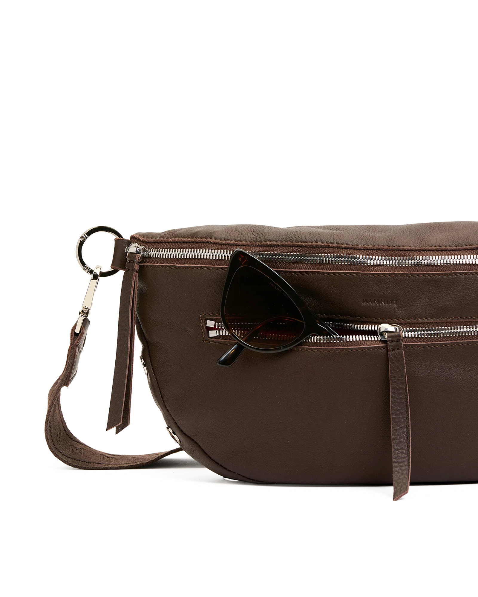 Charles Crossbody | Espresso Pebble/Silver | Lrg - Image 8