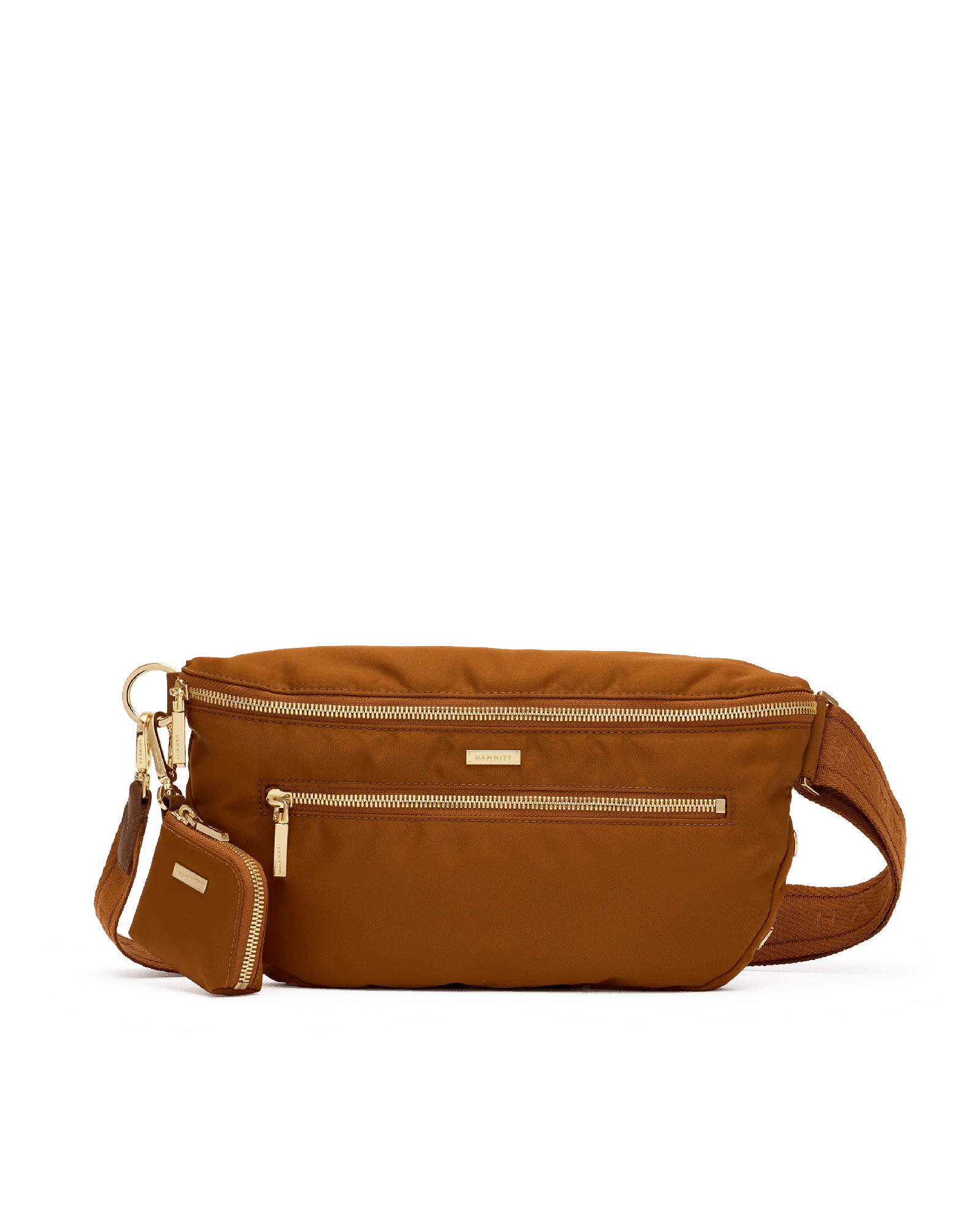Charles Crossbody | Amber Nylon/Gold | Lrg