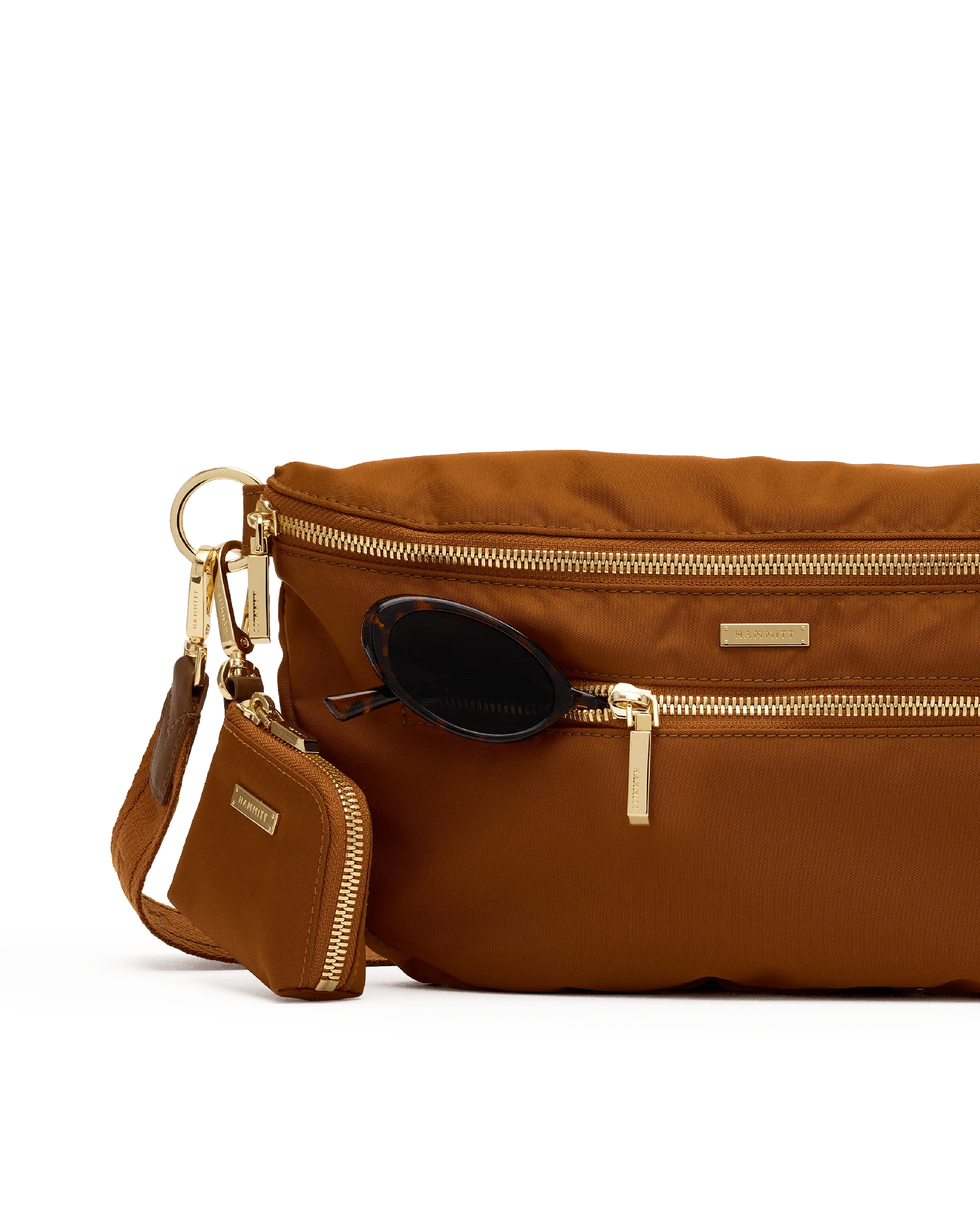 Charles Crossbody | Amber Nylon/Gold | Lrg - Image 4