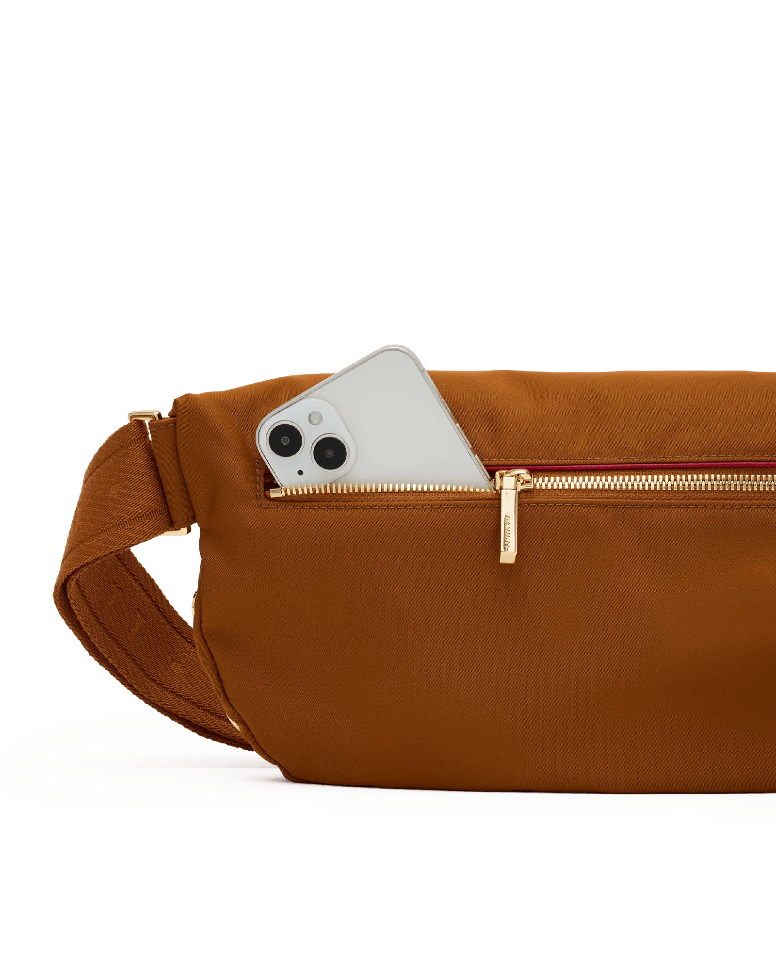 Charles Crossbody | Amber Nylon/Gold | Lrg - Image 5