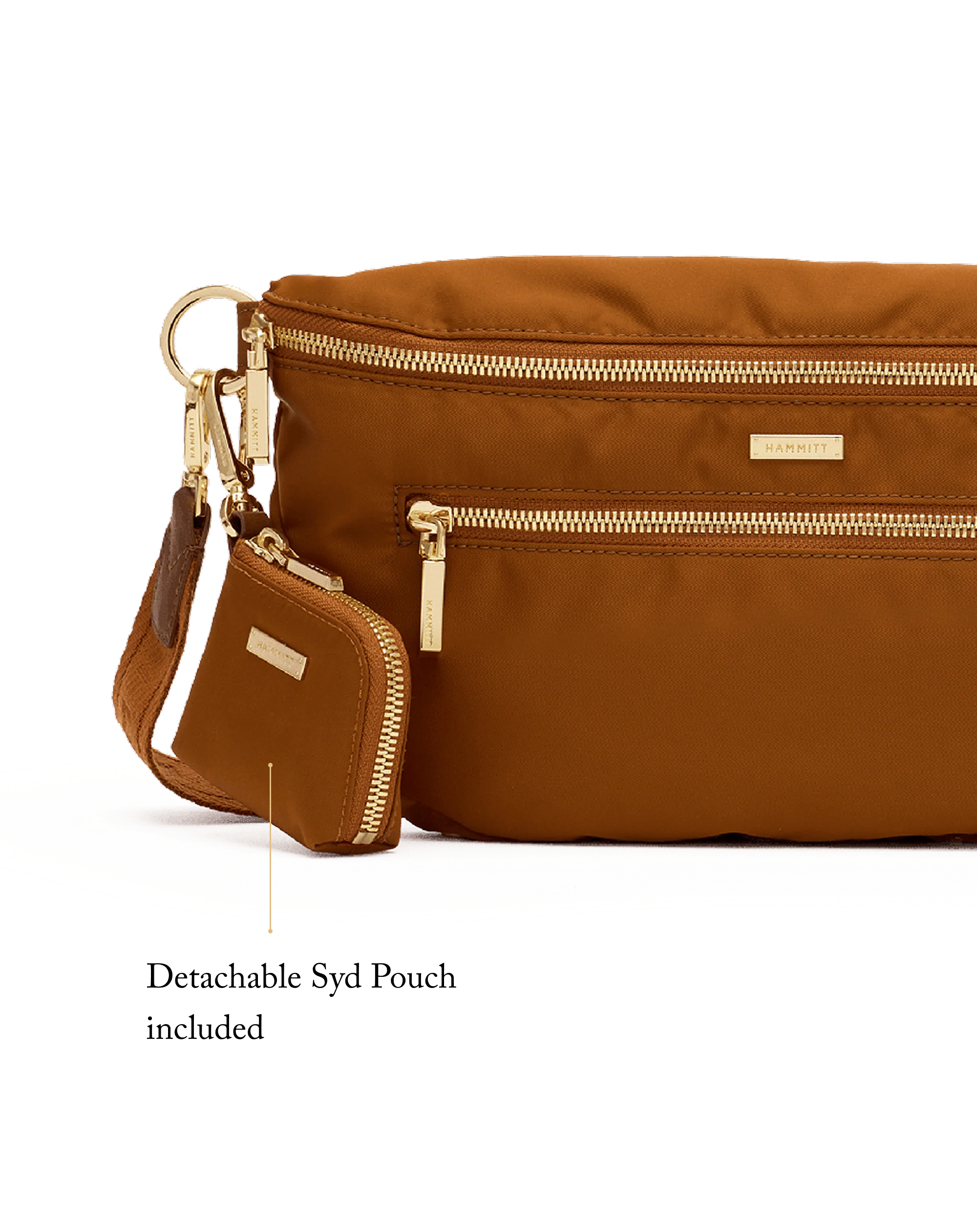 Charles Crossbody | Amber Nylon/Gold | Lrg - Image 9