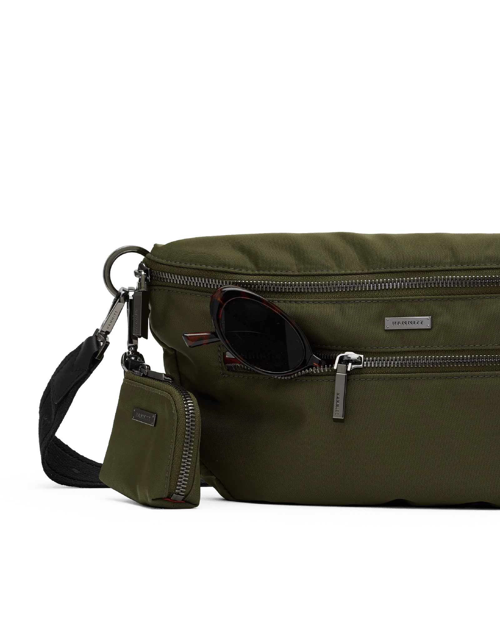 Charles Crossbody | Jade Nylon/Gunmetal | Lrg - Image 4