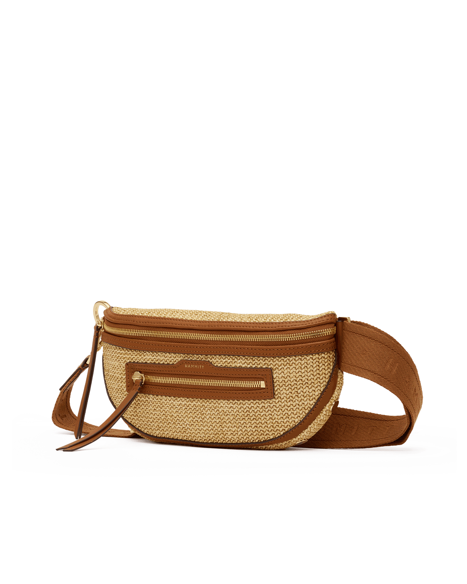 Charles Crossbody | Cocoa Raffia/Gold | Med - Image 4
