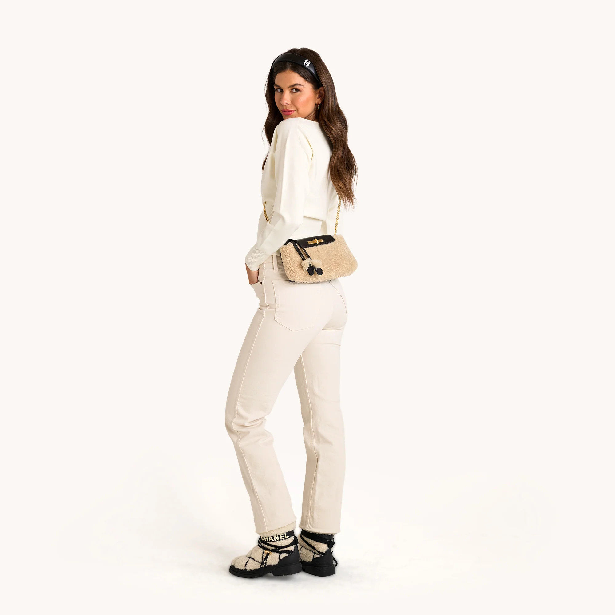 Charlotte | Sundance Shearling/Brushed Gold | Sml - Image 5
