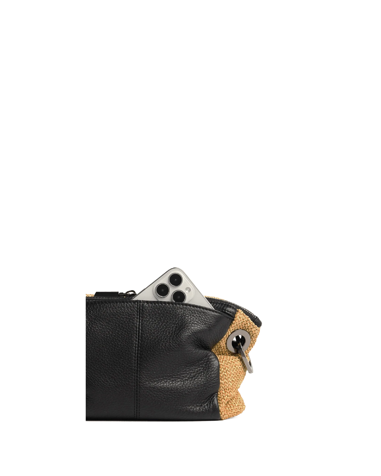 Daniel Crossbody Clutch | Chaparral Raffia/Gunmetal | Sml - Image 12