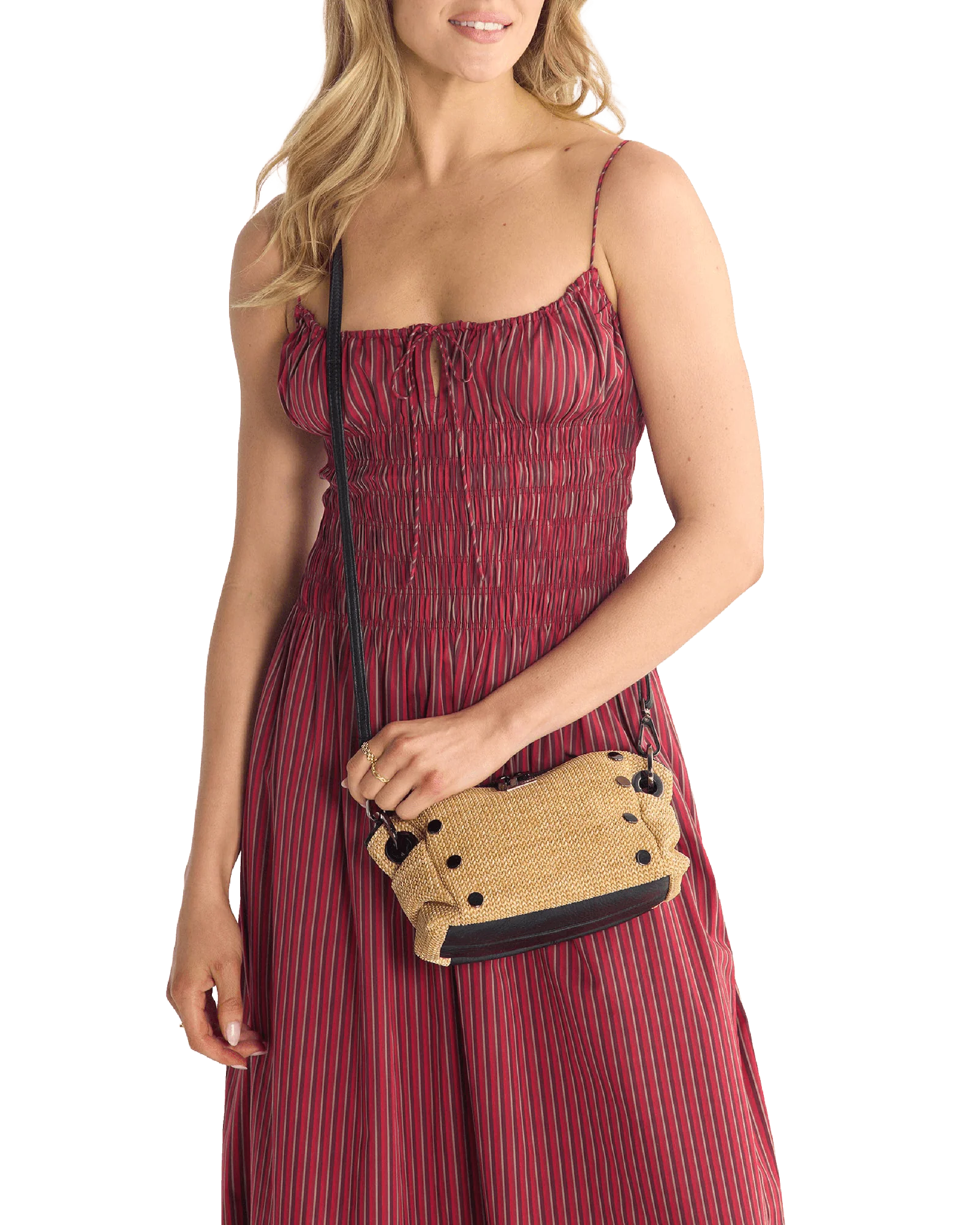 Daniel Crossbody Clutch | Chaparral Raffia/Gunmetal | Sml - Image 6