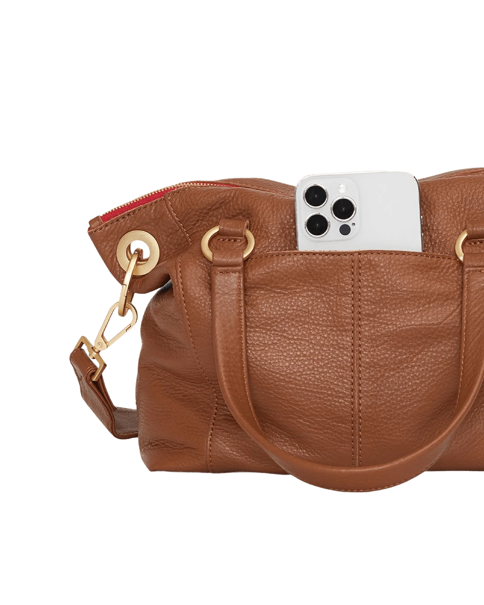 Daniel | Mahogany Pebble/Brushed Gold Red Zip | Med - Image 8