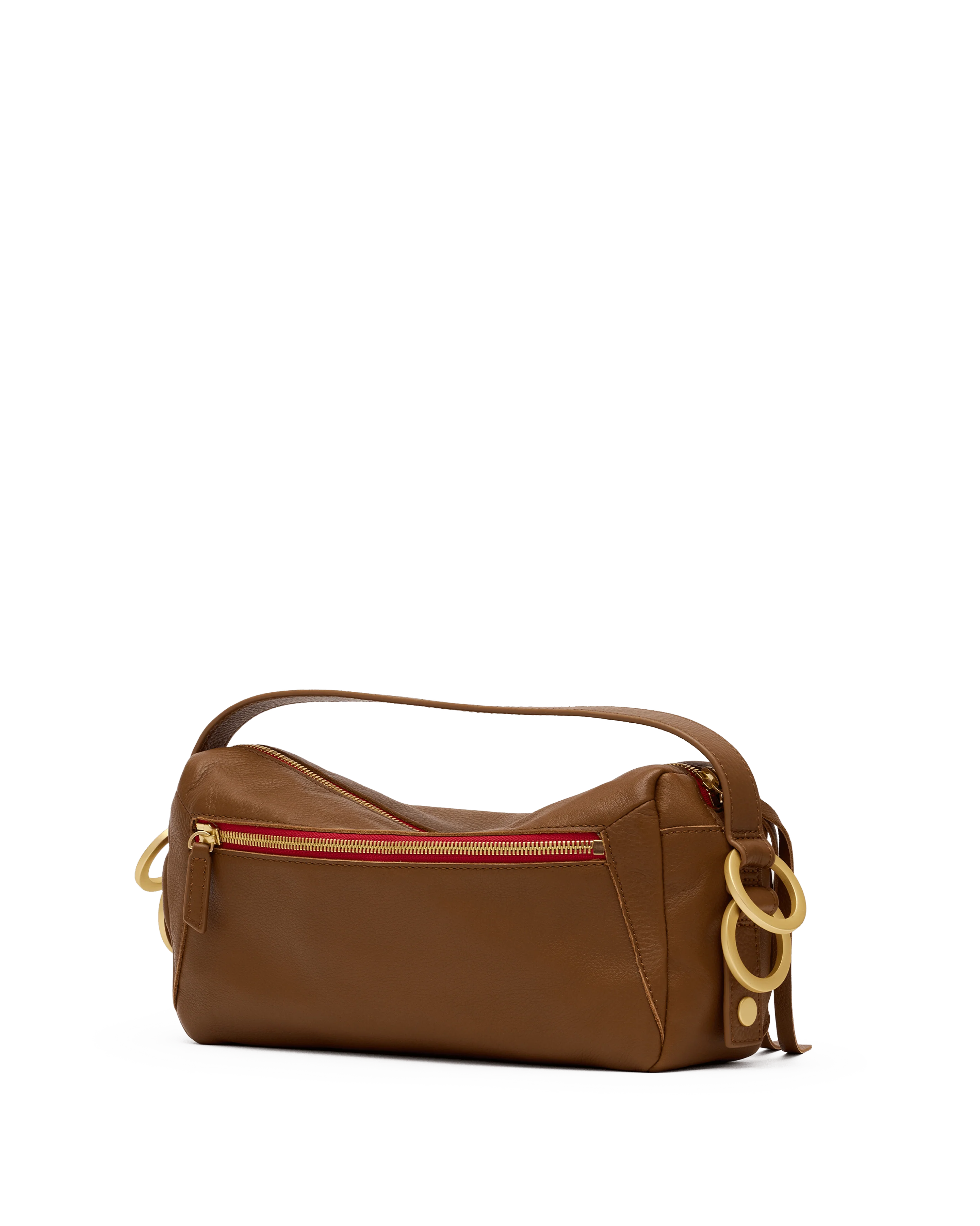 Doxie | Mahogany Pebble/Brushed Gold Red Zip | Med - Image 9