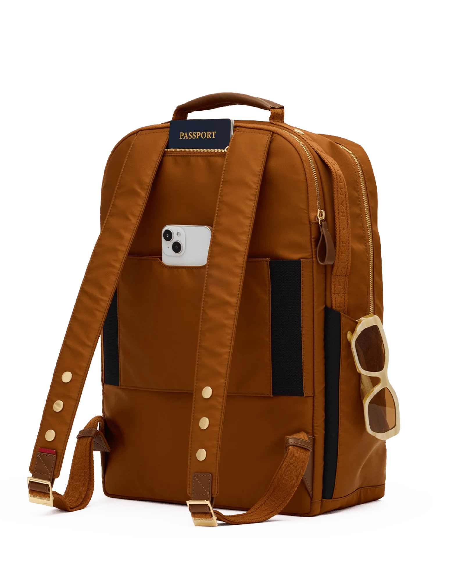 Eden Backpack | Amber Nylon/Gold - Image 10