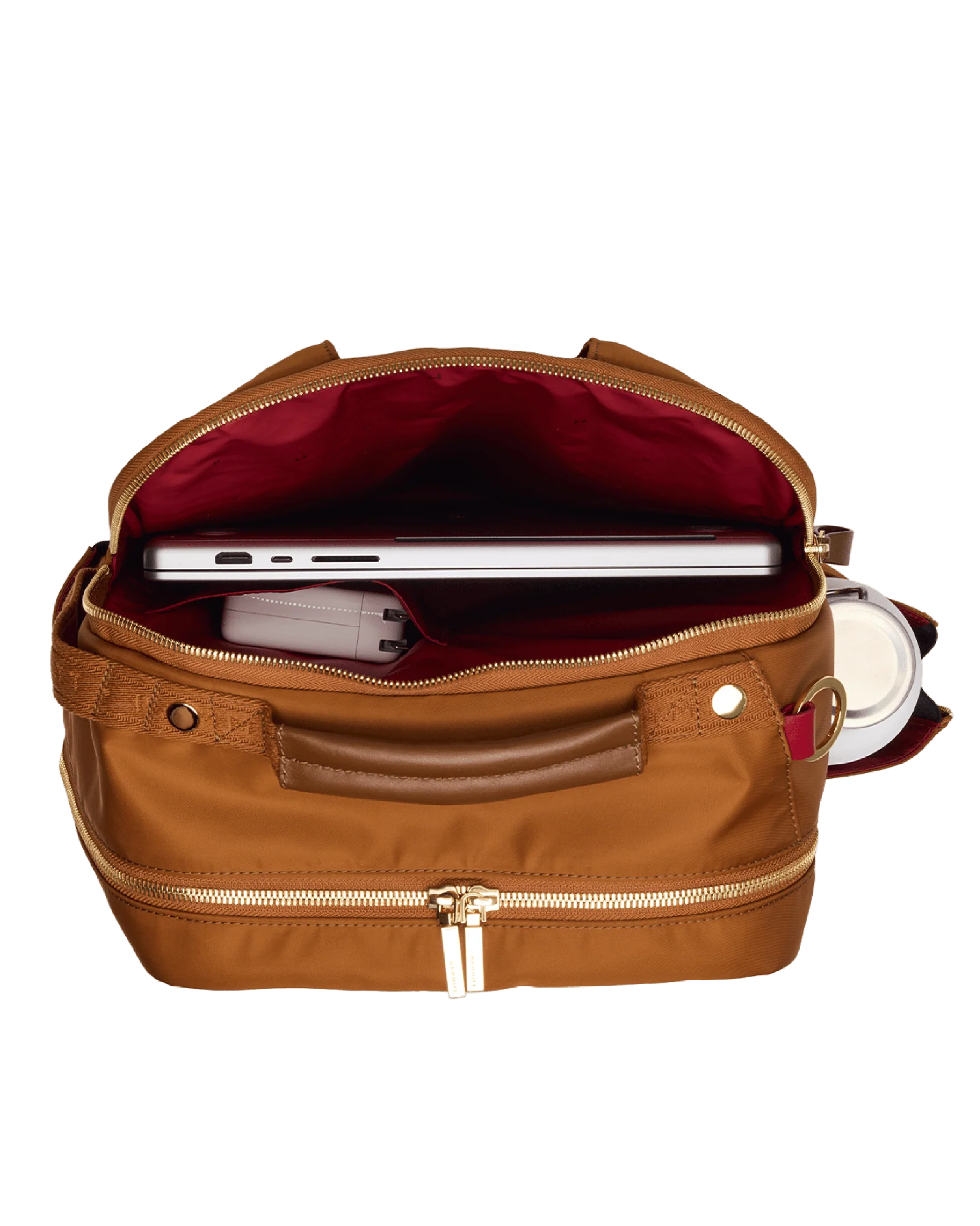 Eden Backpack | Amber Nylon/Gold - Image 8