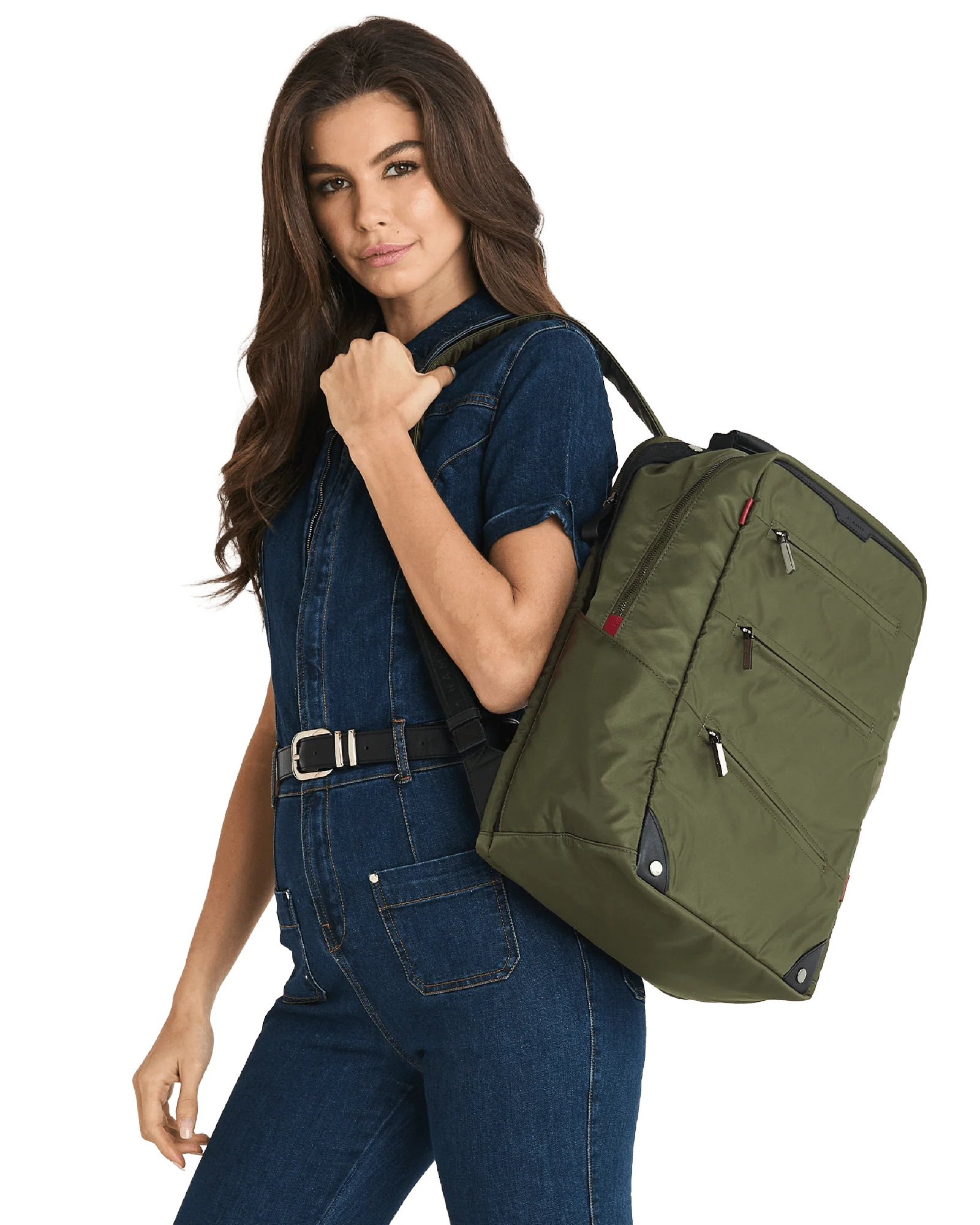 Eden Backpack | Jade Nylon/Gunmetal - Image 2