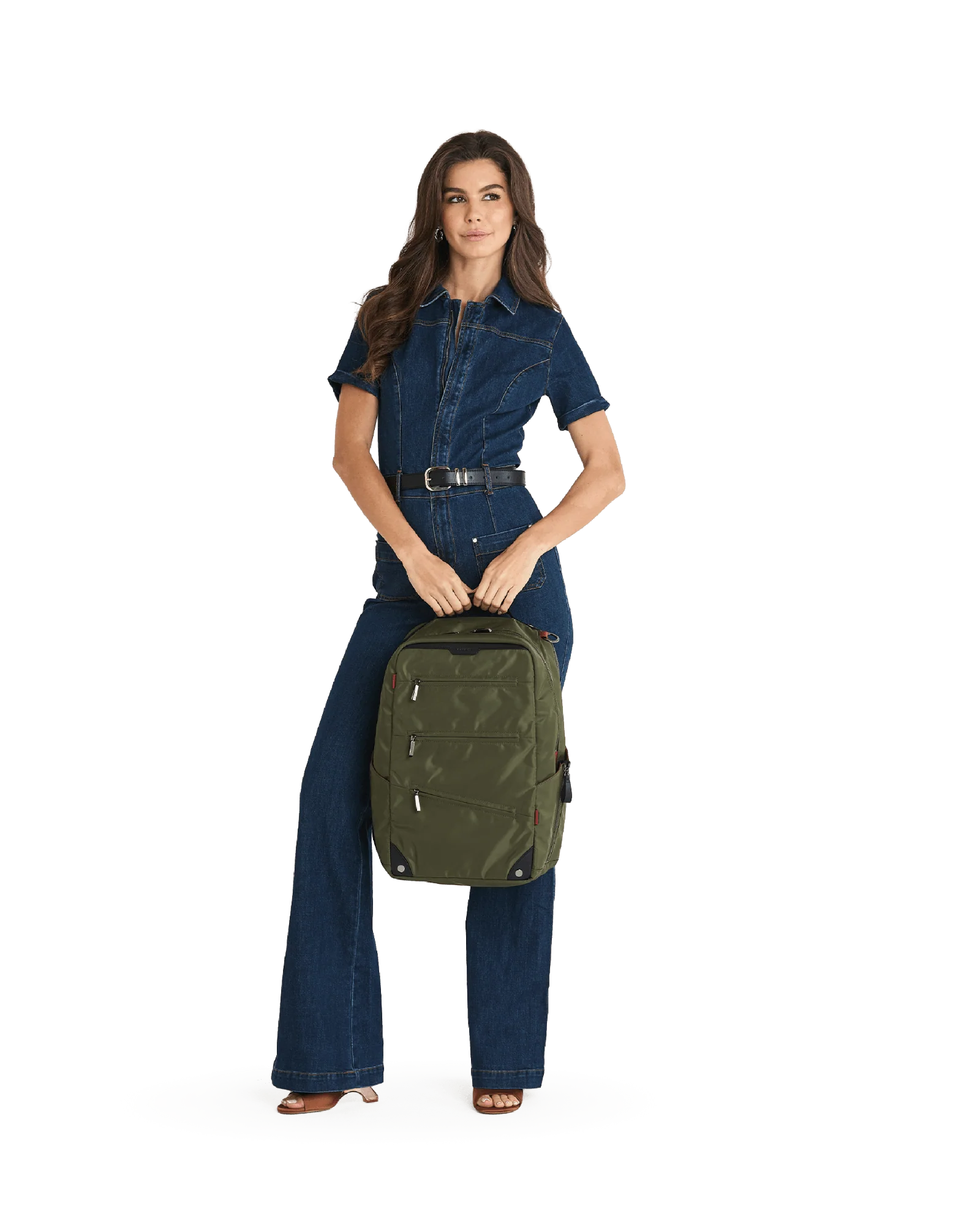 Eden Backpack | Jade Nylon/Gunmetal - Image 3