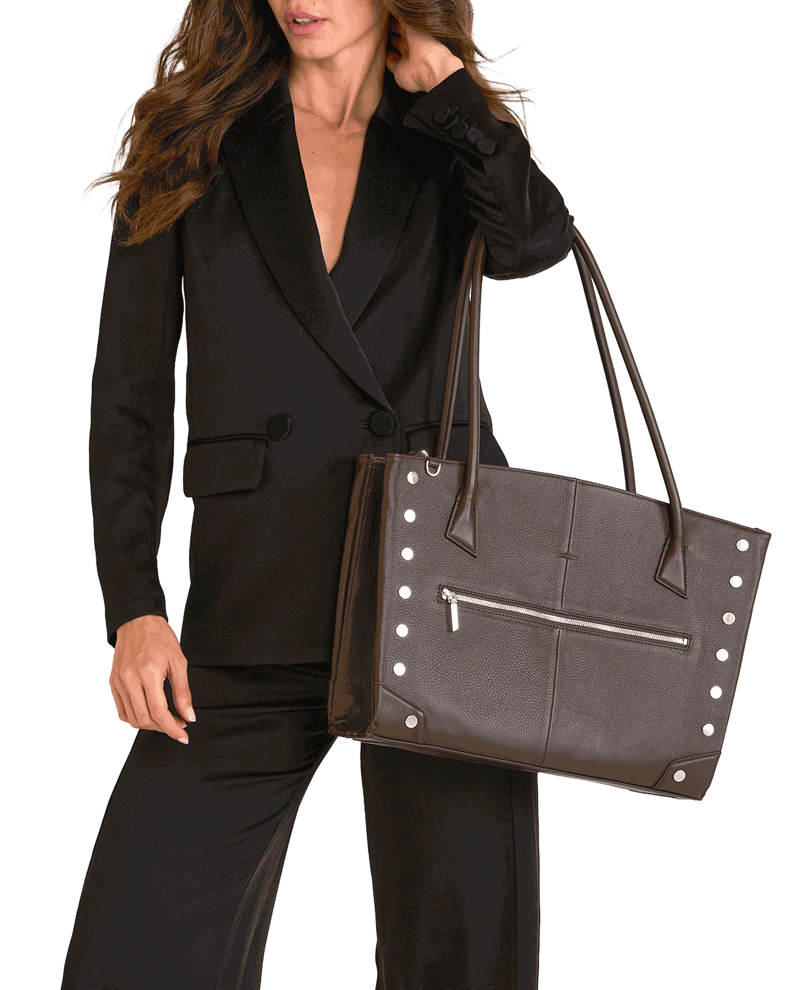 Elle Work Carry | Espresso Pebble/Silver - Image 3