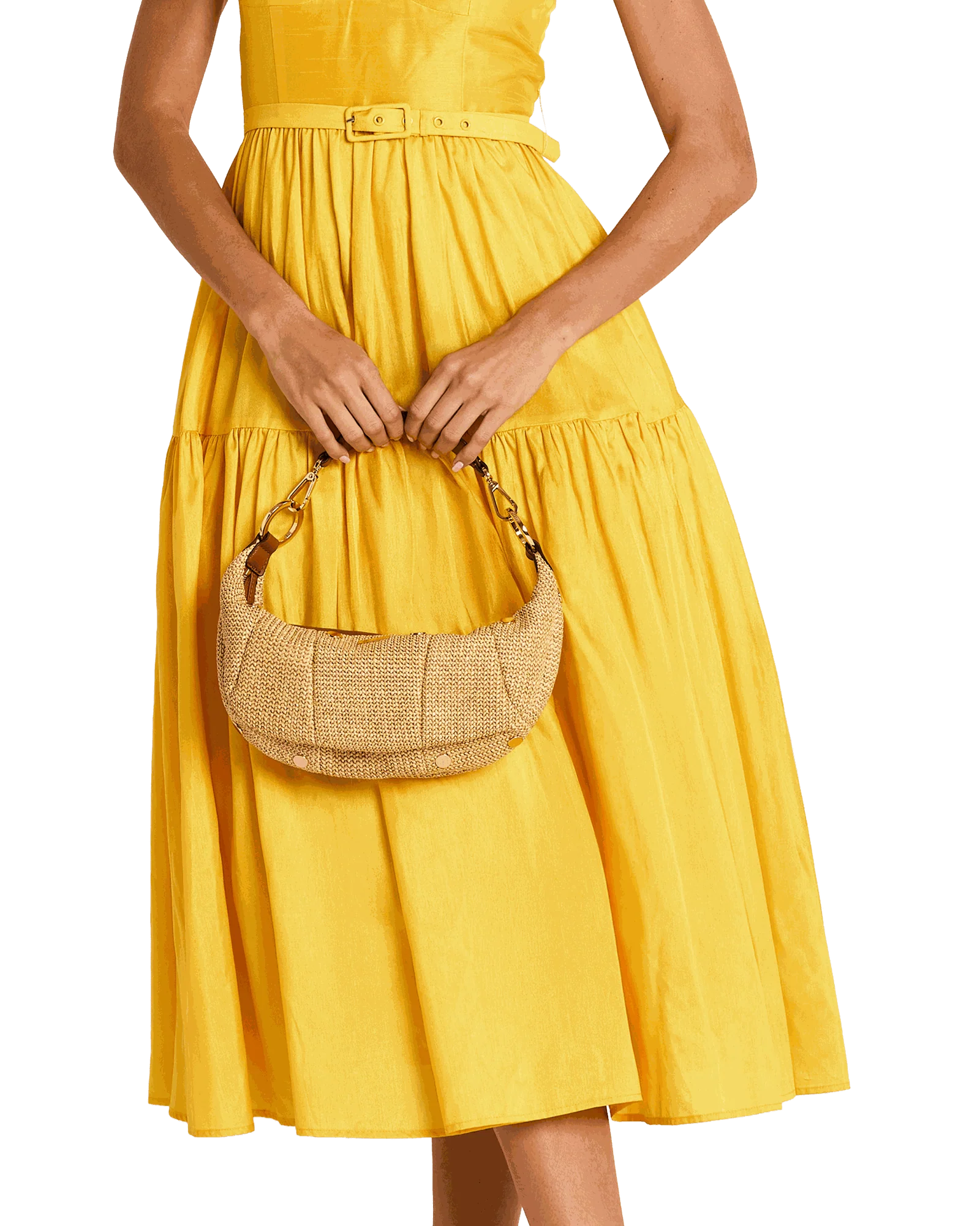 Erica | Cocoa Raffia/Gold | Sml - Image 3