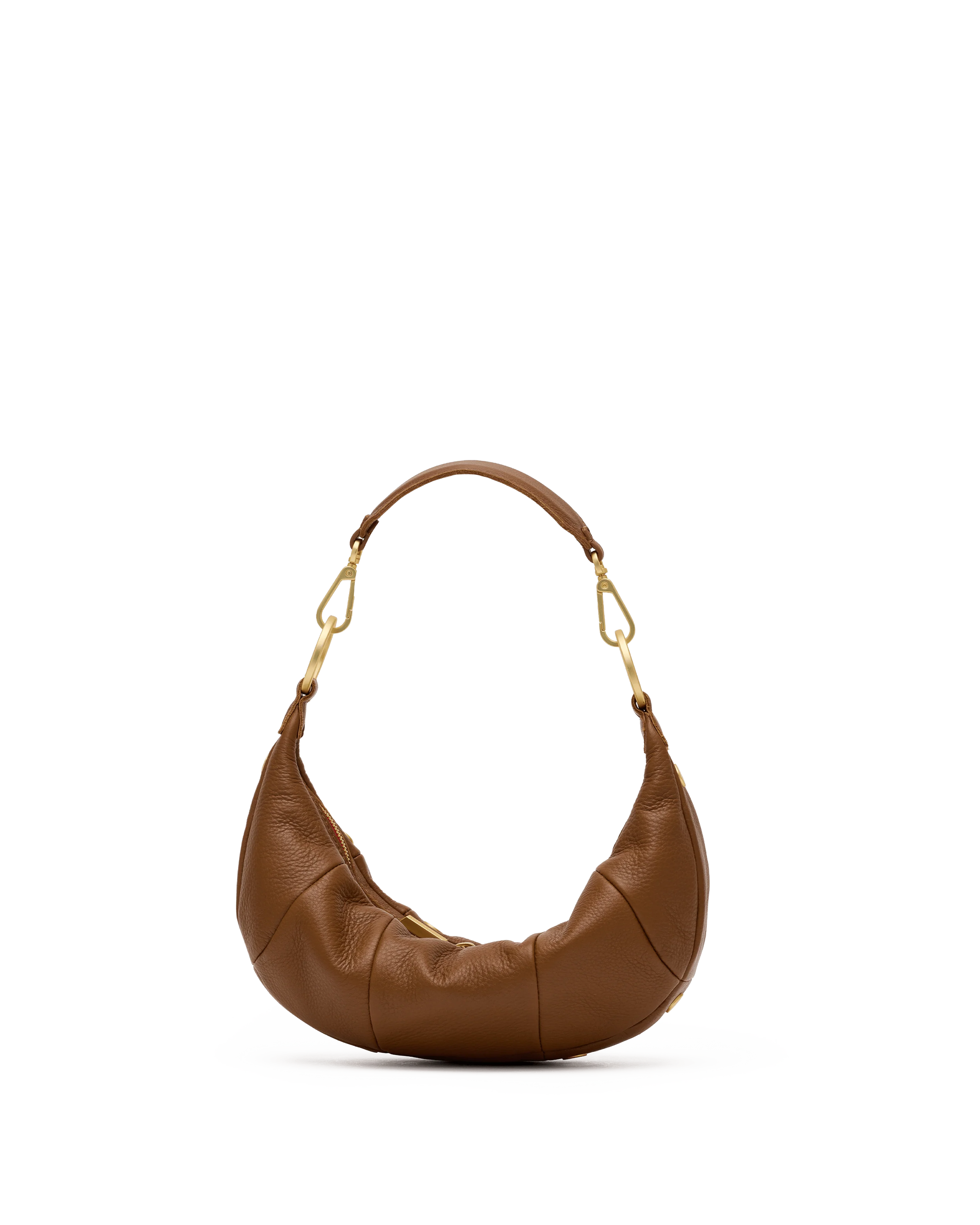 Erica | Mahogany Pebble/Brushed Gold Red Zip | Sml - Image 8