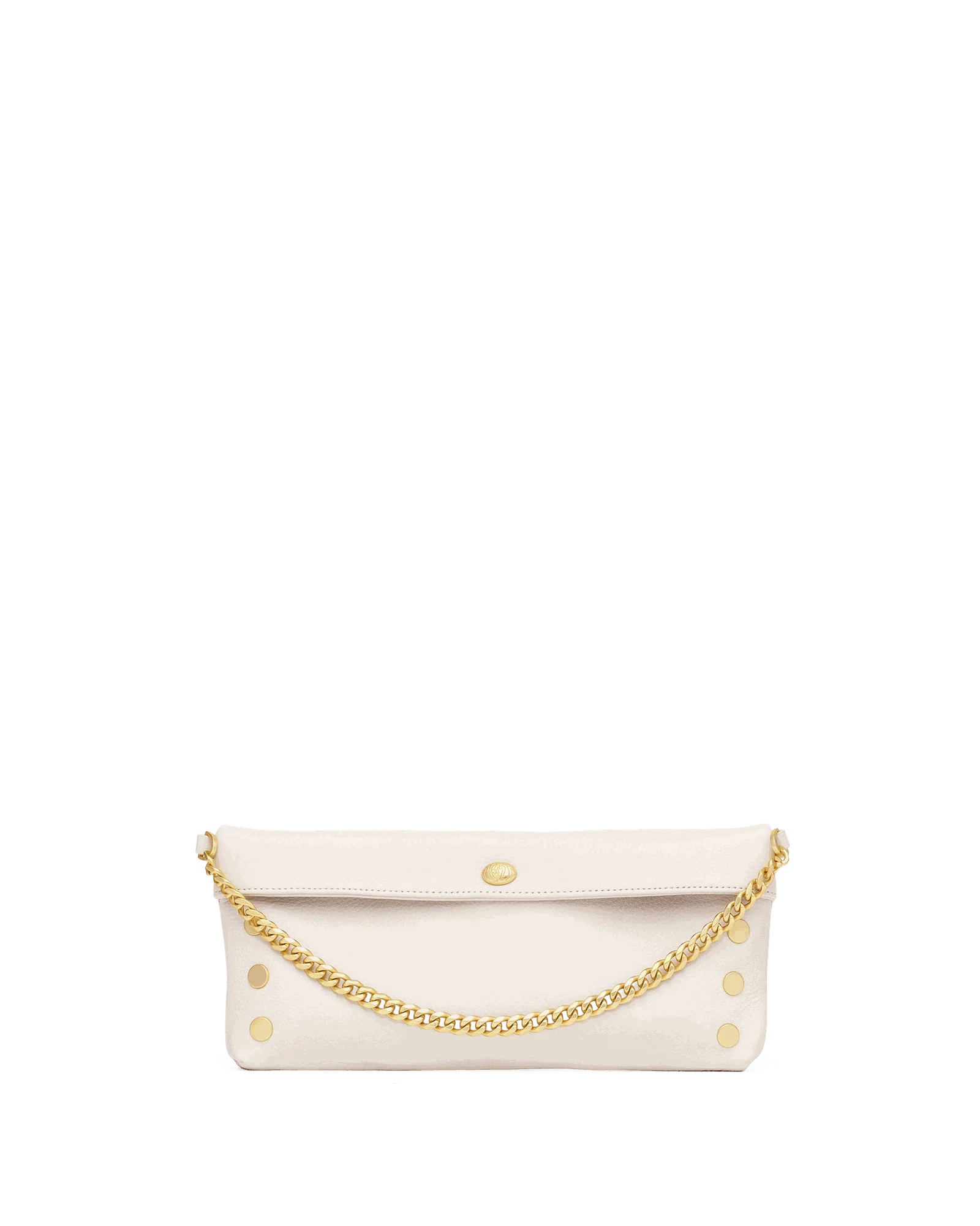 Invitation Clutch | Calla Lily White/Brushed Gold