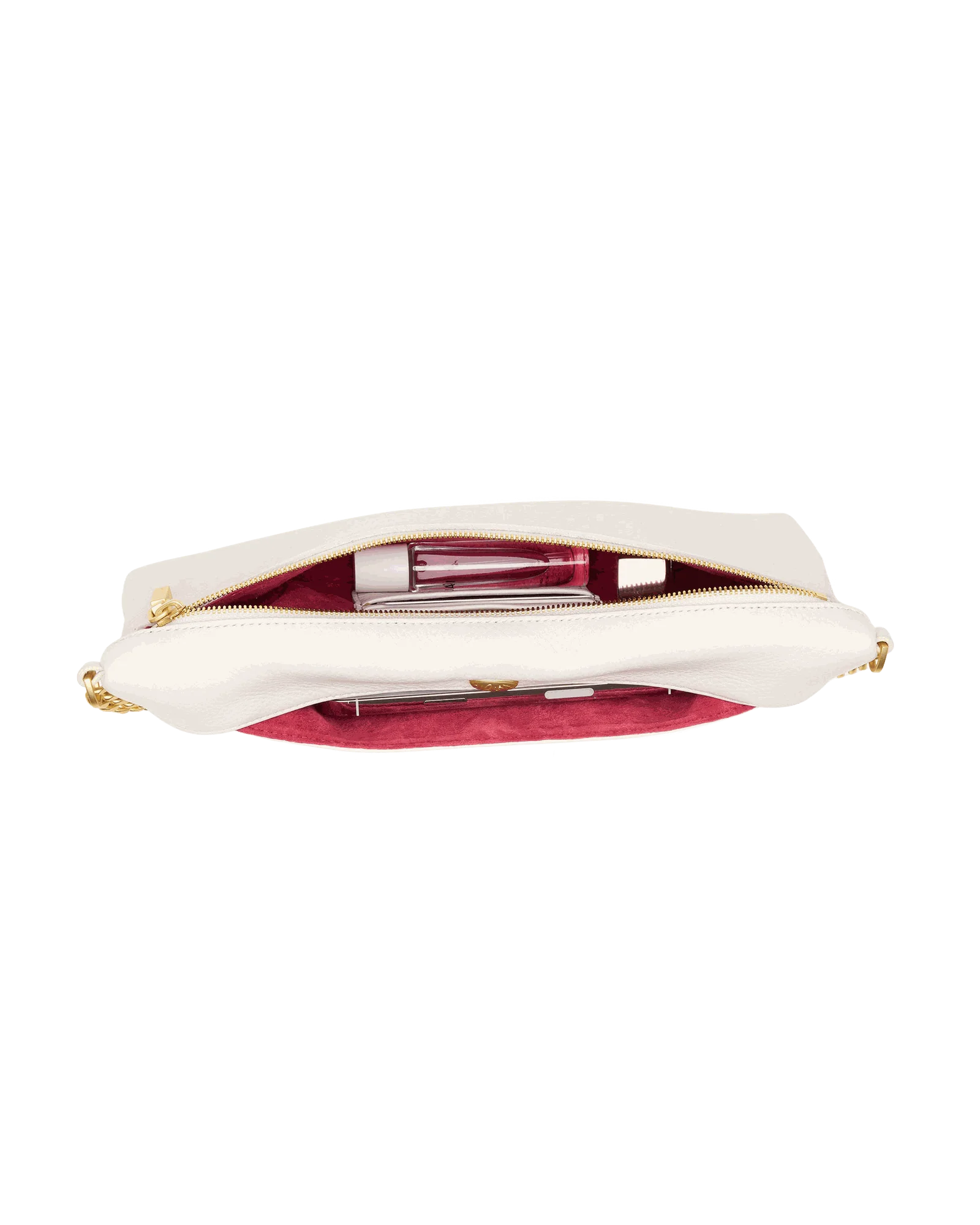 Invitation Clutch | Calla Lily White/Brushed Gold - Image 2