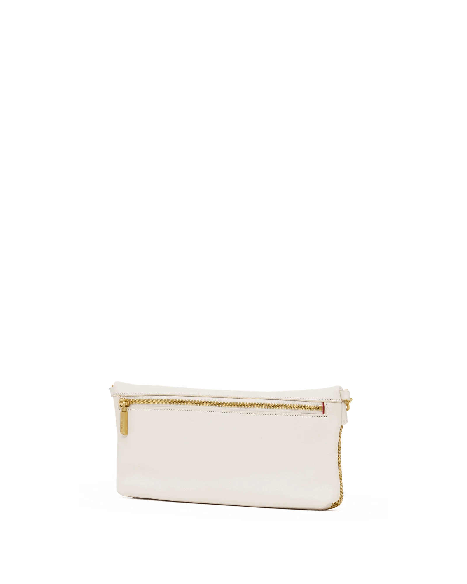 Invitation Clutch | Calla Lily White Raffia/Brushed Gold Hammered - Image 6