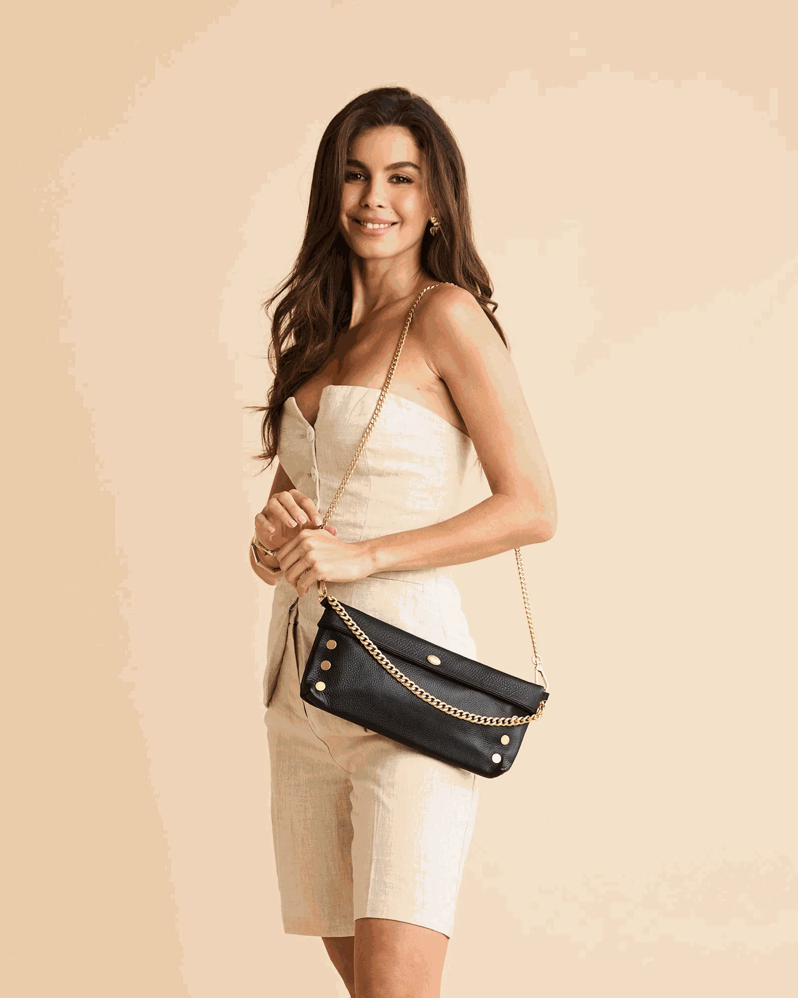 Invitation Clutch | Black/Brushed Gold - Image 5