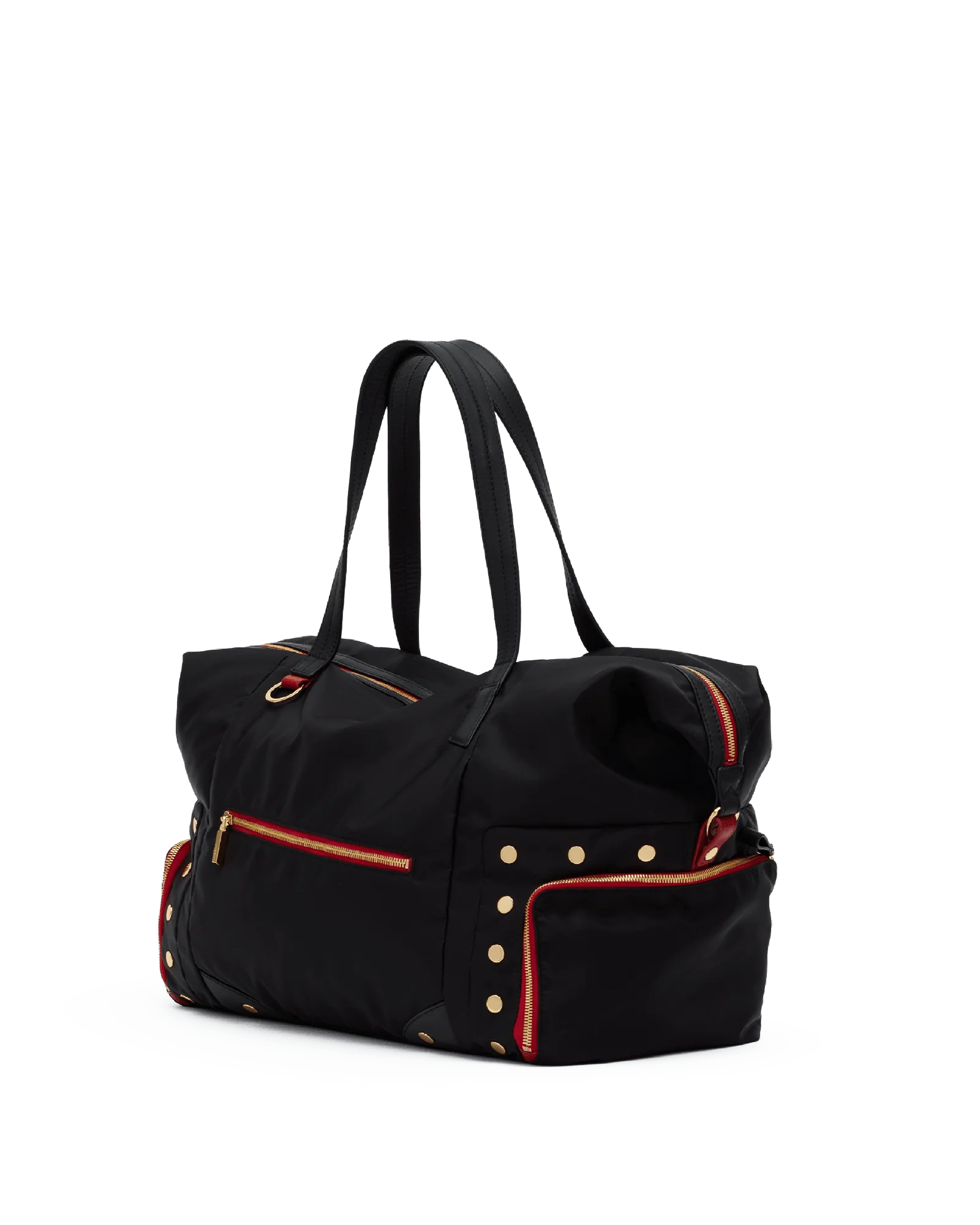 Ivy Weekender | Black Nylon/Gold Red Zip - Image 10