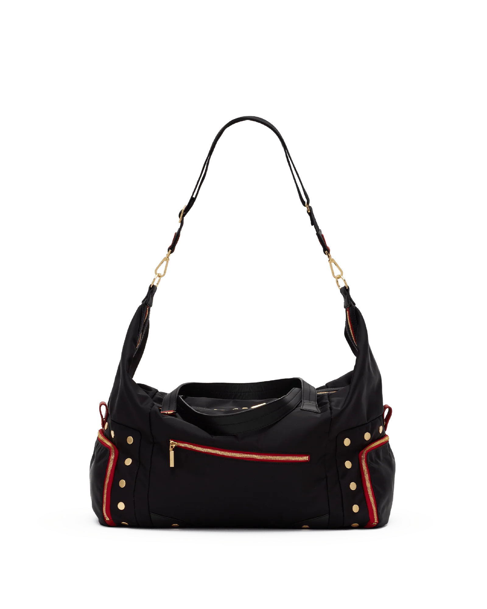 Ivy Weekender | Black Nylon/Gold Red Zip - Image 13