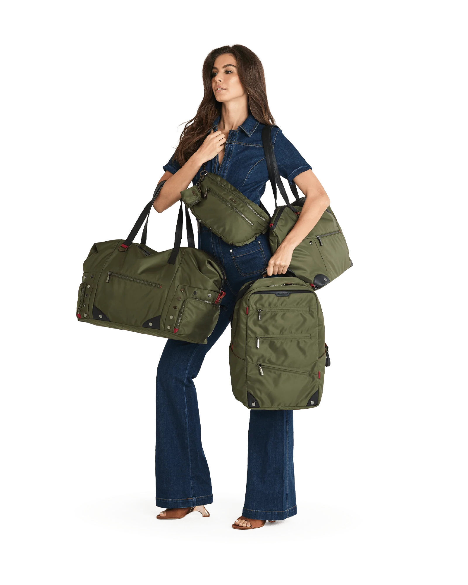 Ivy Weekender | Jade Nylon/Gunmetal - Image 9
