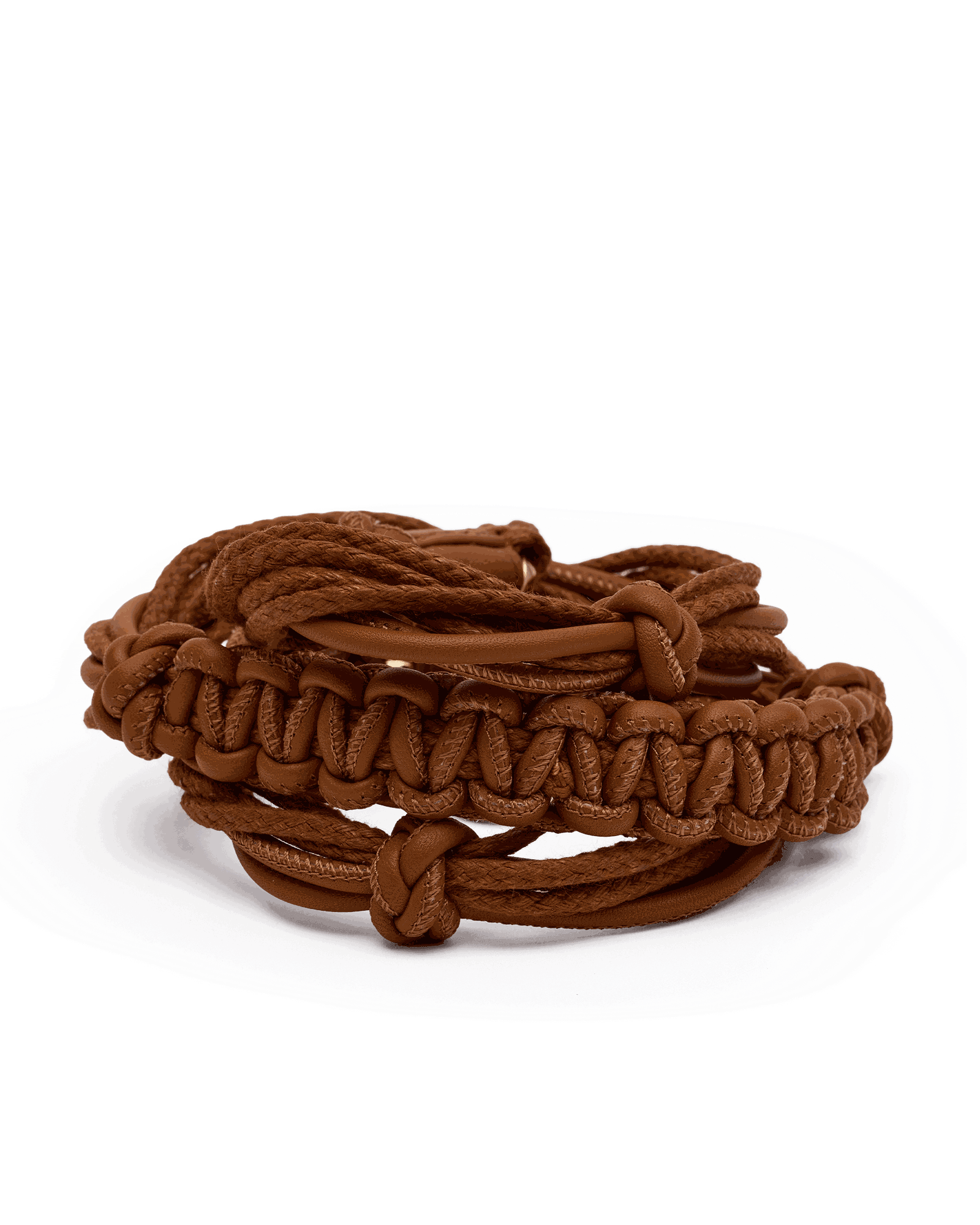 Knotted Long Strap | Cocoa/Gold - Image 3