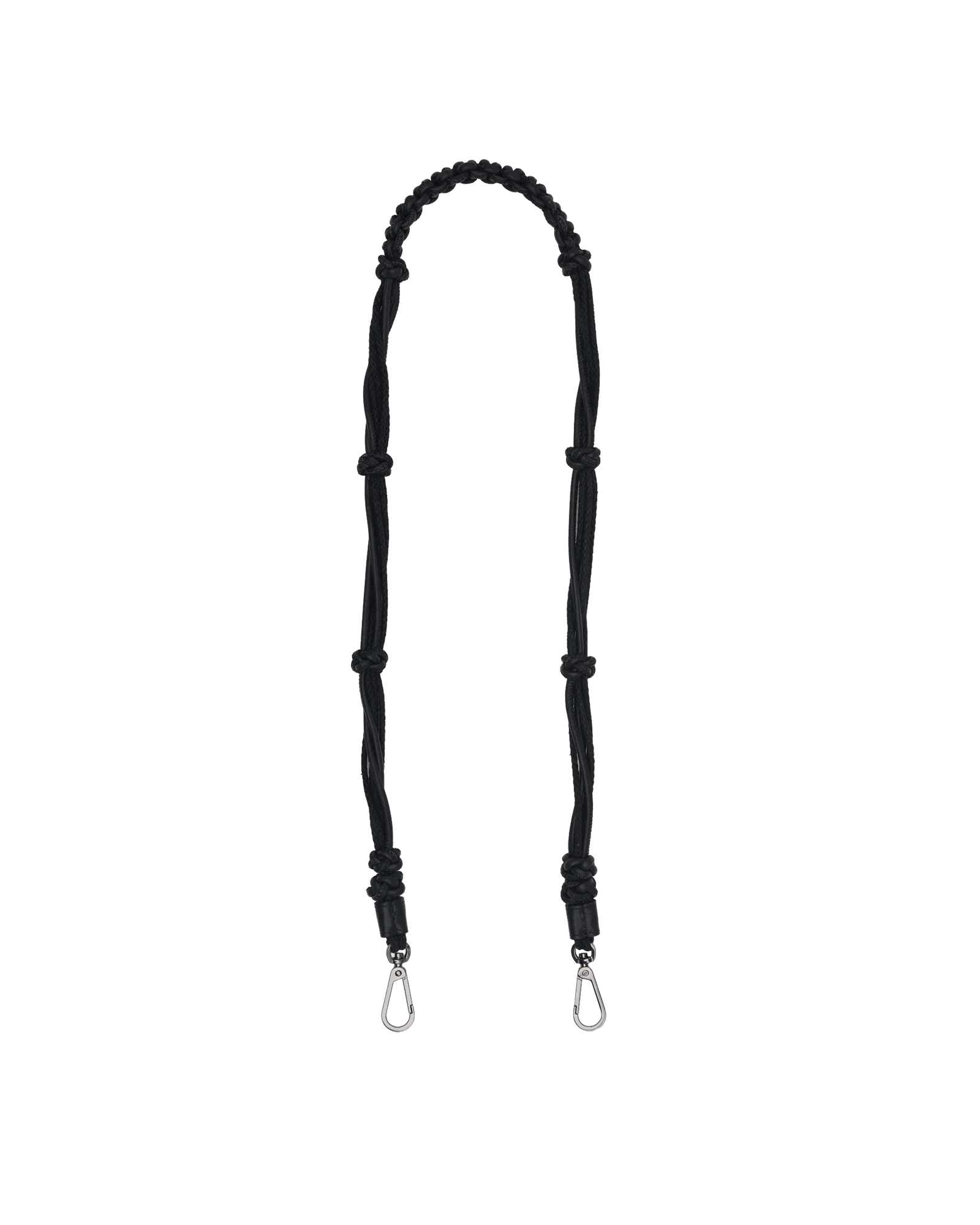 Knotted Long Strap | Noir Smooth/Gunmetal