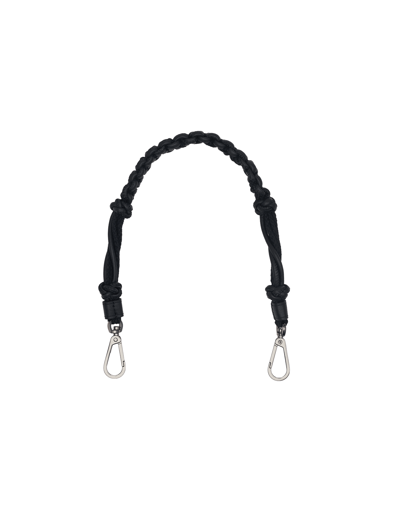 Knotted Short Strap | Noir Smooth/Gunmetal