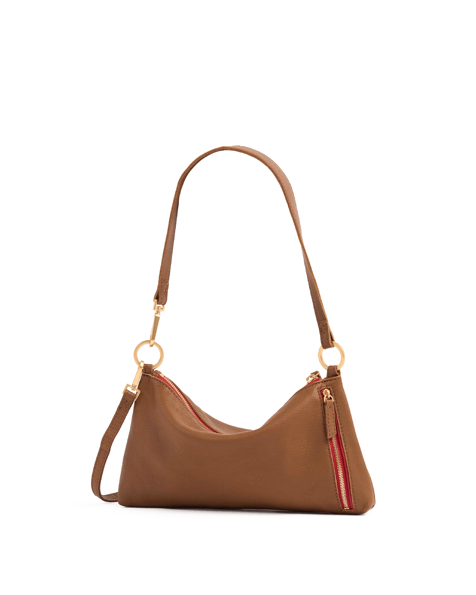 Kyle | Mahogany Pebble/Brushed Gold Red Zip | Sml - Image 6