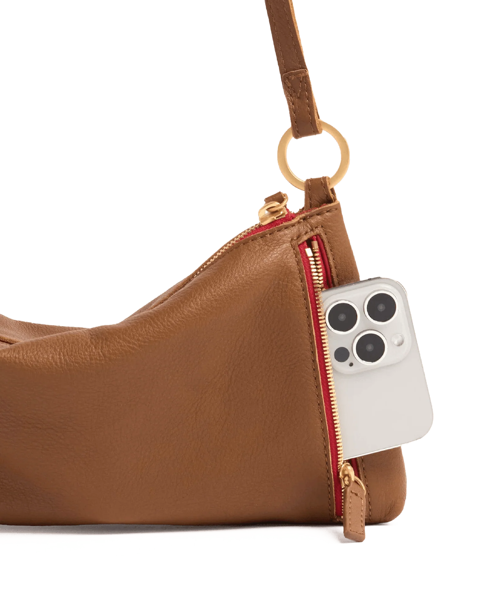 Kyle | Mahogany Pebble/Brushed Gold Red Zip | Sml - Image 8