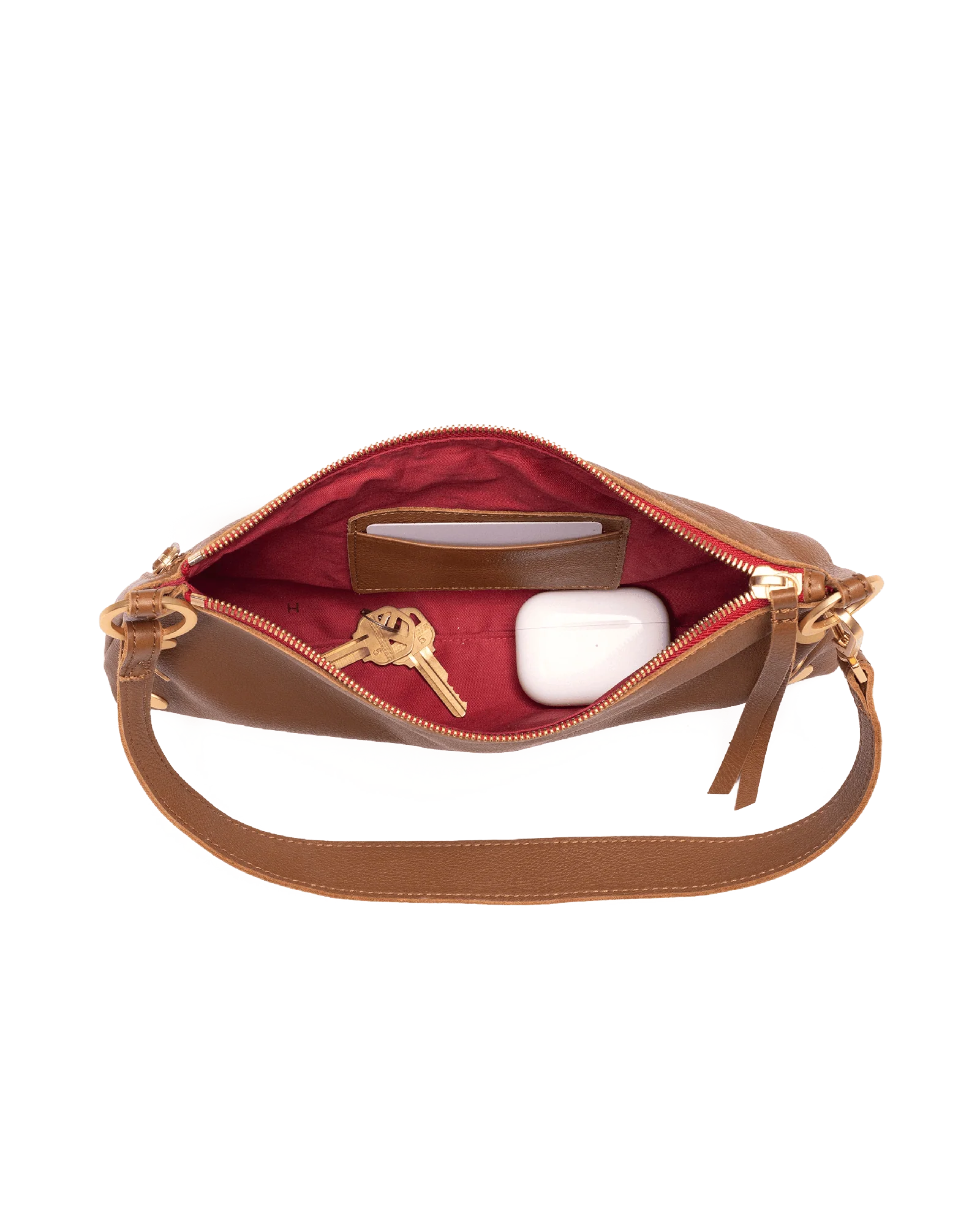 Kyle | Mahogany Pebble/Brushed Gold Red Zip | Sml - Image 9