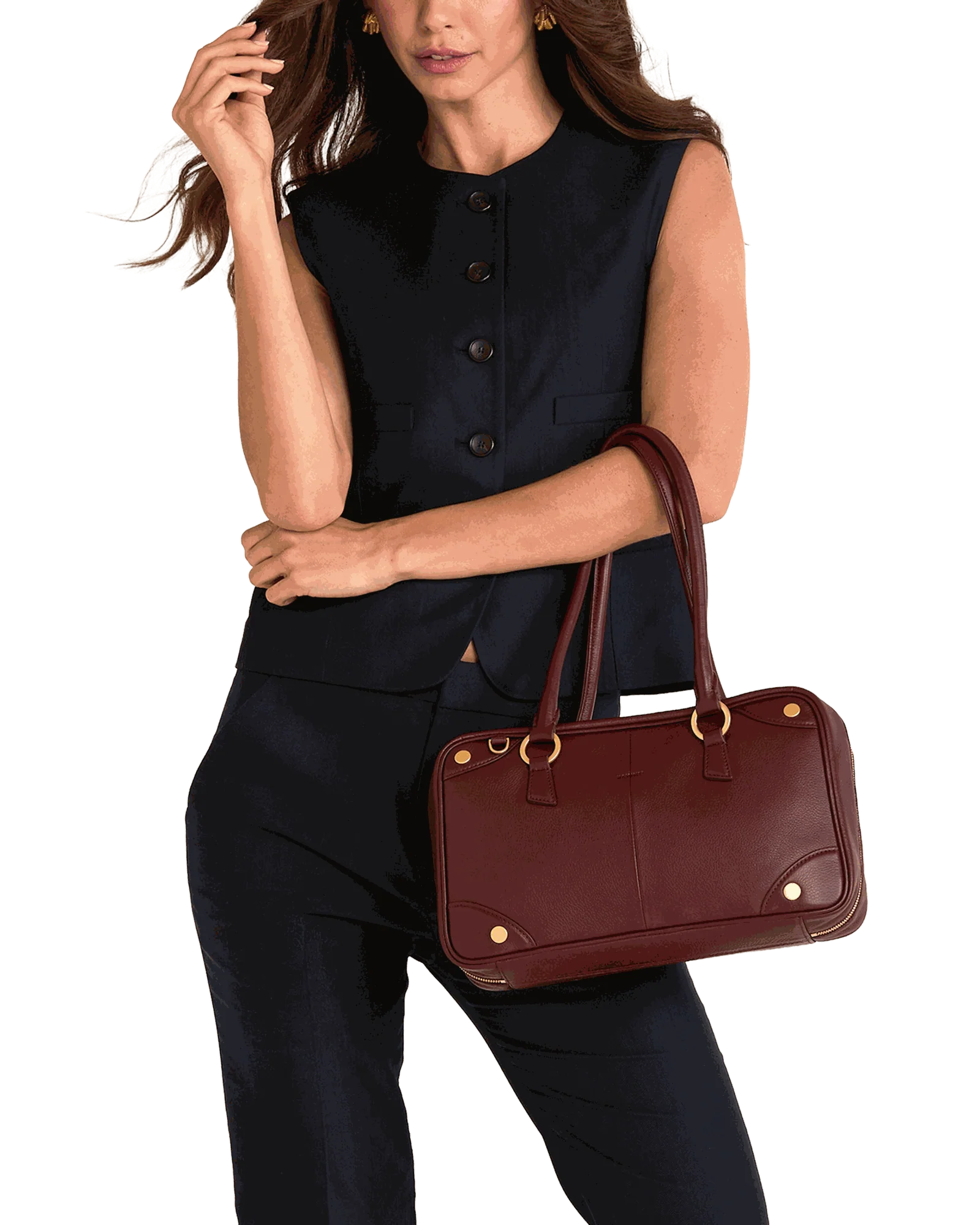 Meredith | Cherrywood Pebble/Brushed Gold | Med - Image 5