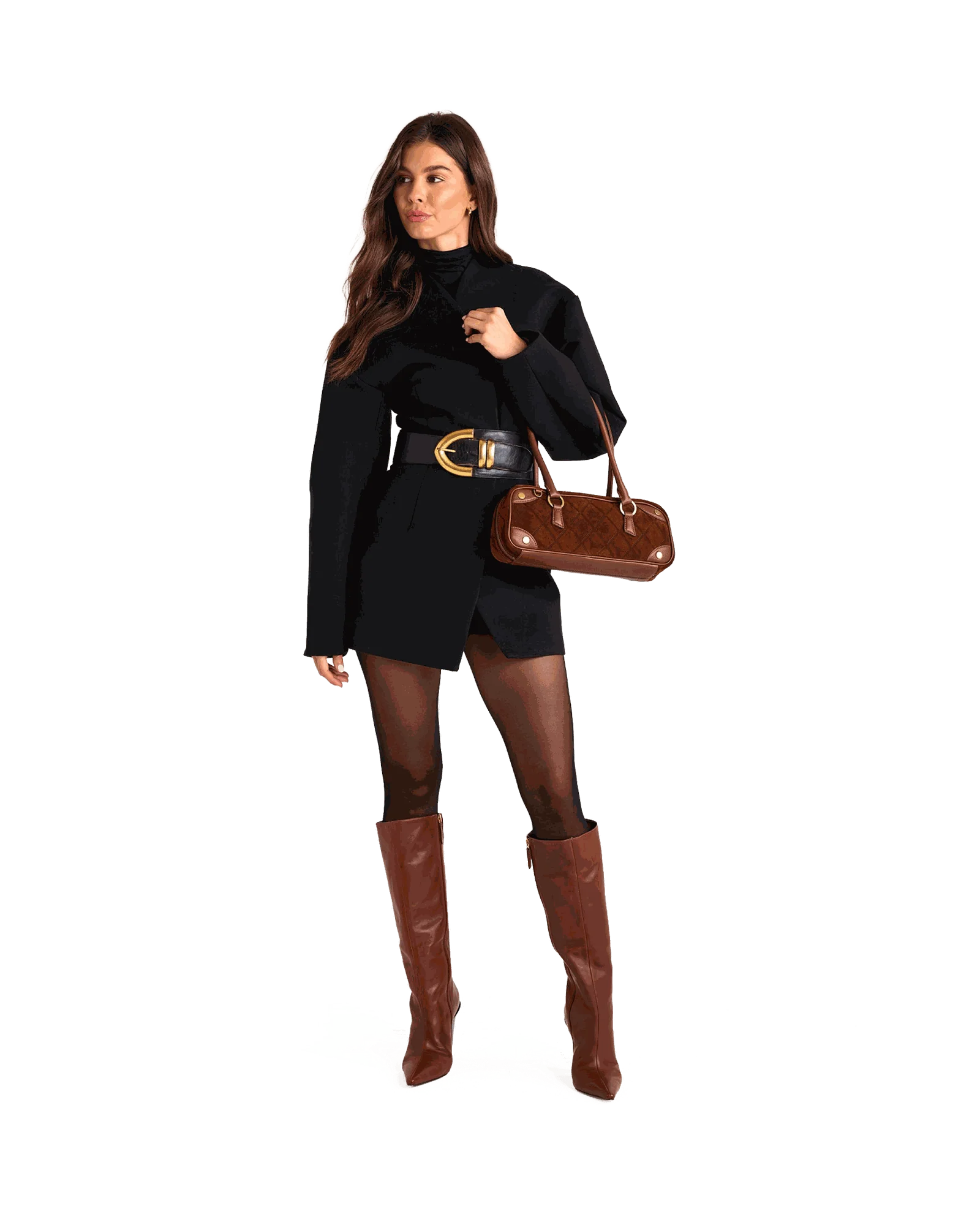 Meredith | Chocolate Diamond Suede/Antique Gold | Sml - Image 4