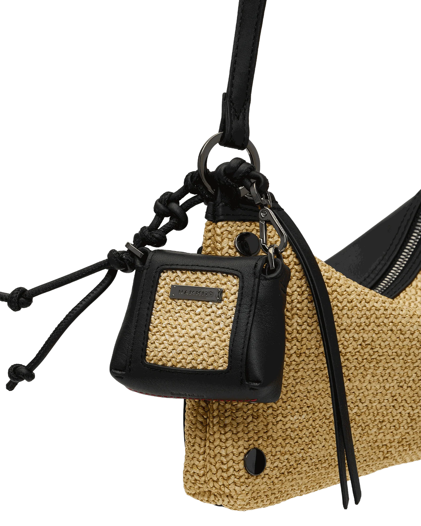Mini B | Noir Smooth Raffia/Gunmetal - Image 4