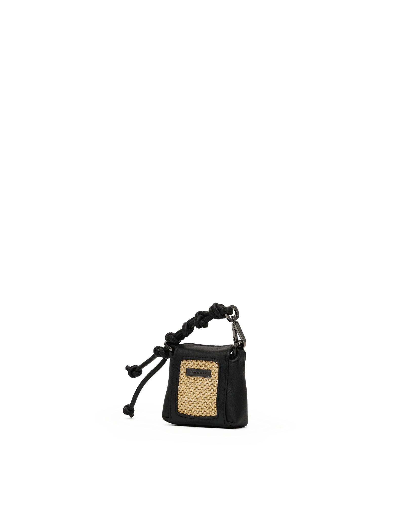 Mini B | Noir Smooth Raffia/Gunmetal - Image 5