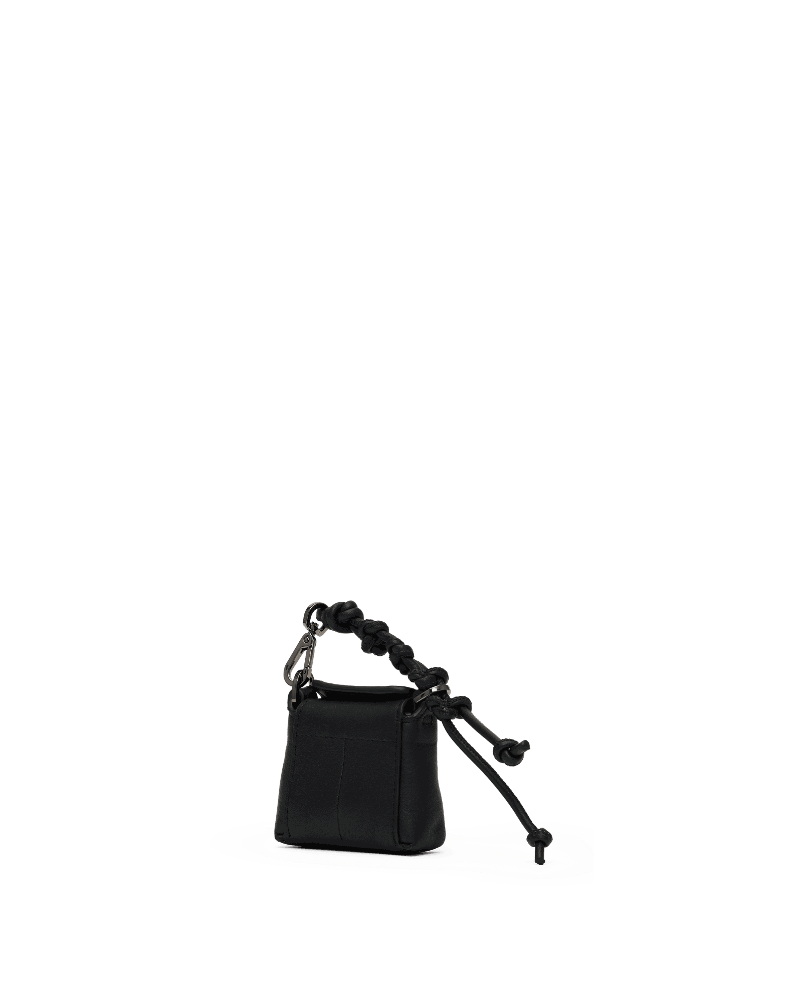 Mini B | Noir Smooth Raffia/Gunmetal - Image 7