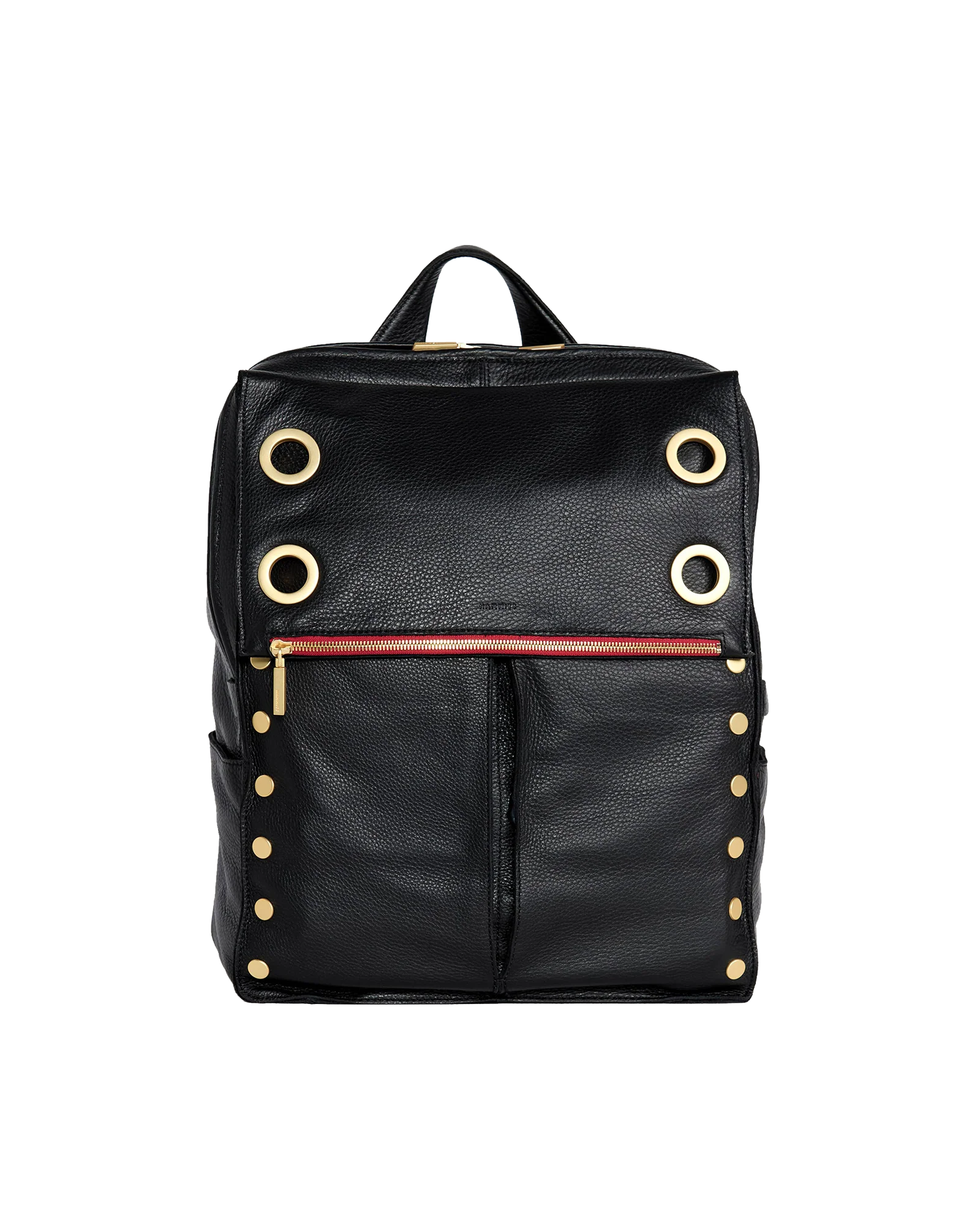 Montana Backpack | Black/Brushed Gold Red Zip | XL