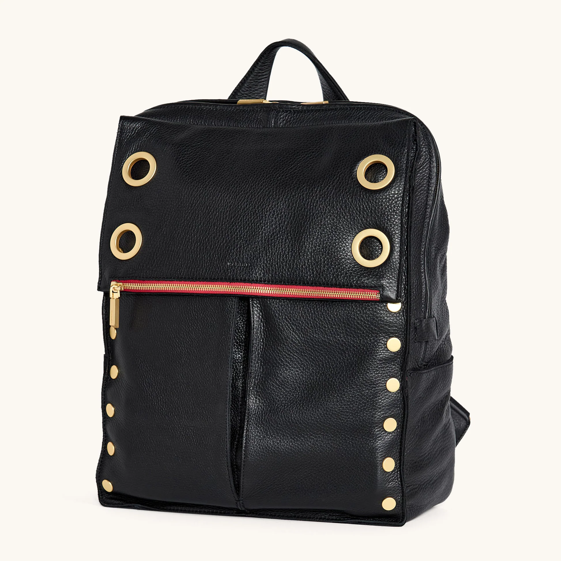 Montana Backpack | Black/Brushed Gold Red Zip | XL - Image 2