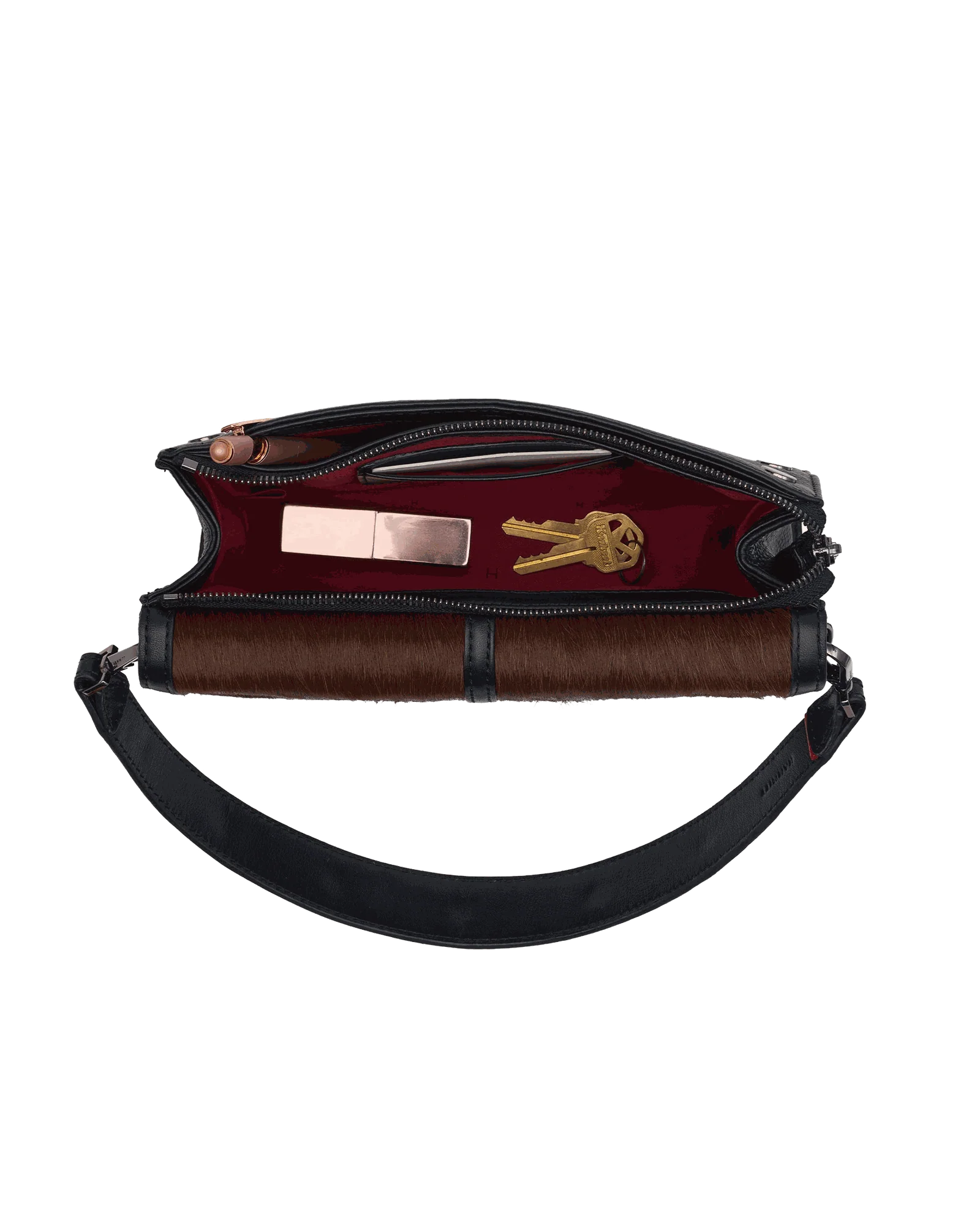 Montana Clutch | Calf Hair/Gunmetal | Sml - Image 2