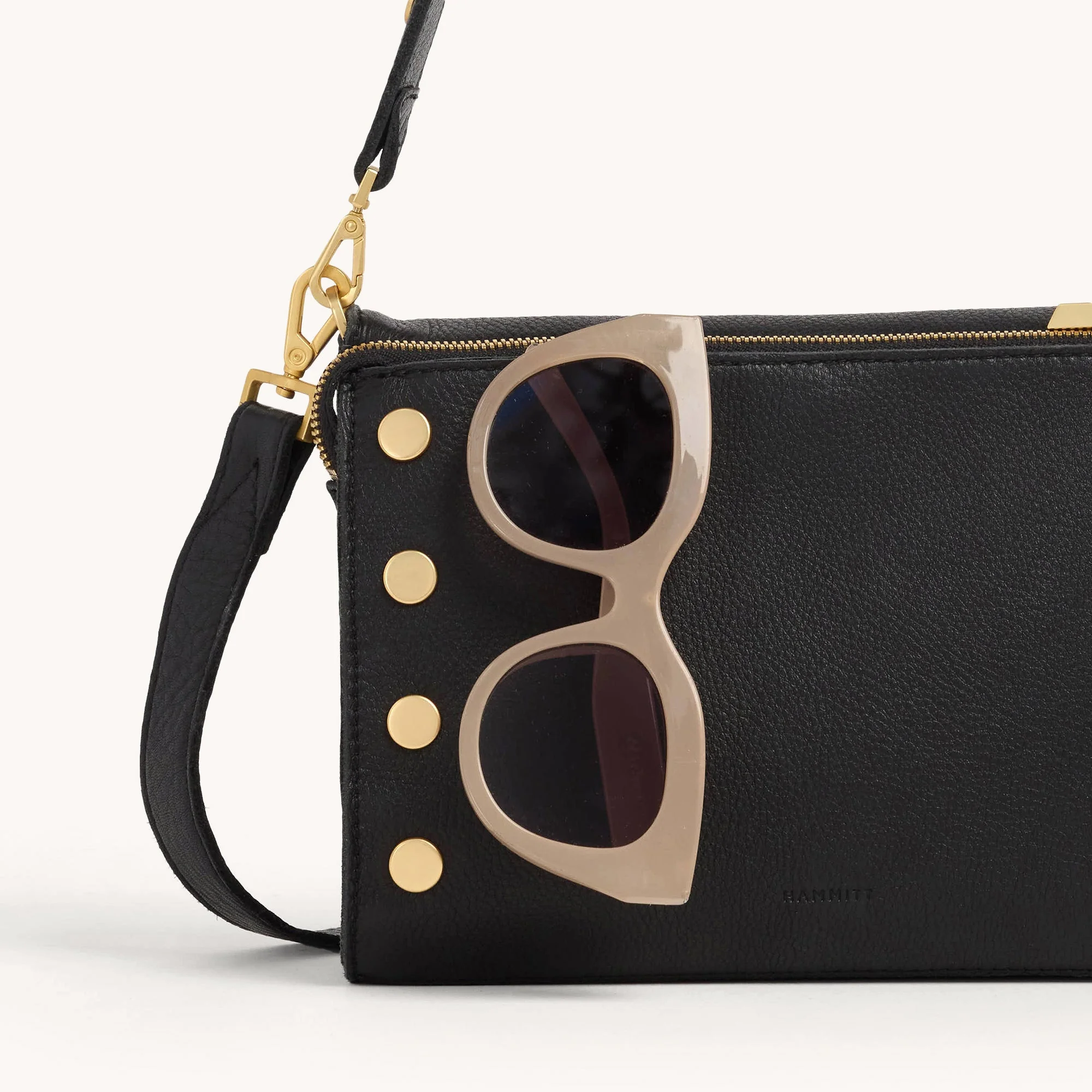 Montana Clutch | Black/Brushed Gold | Sml - Image 6
