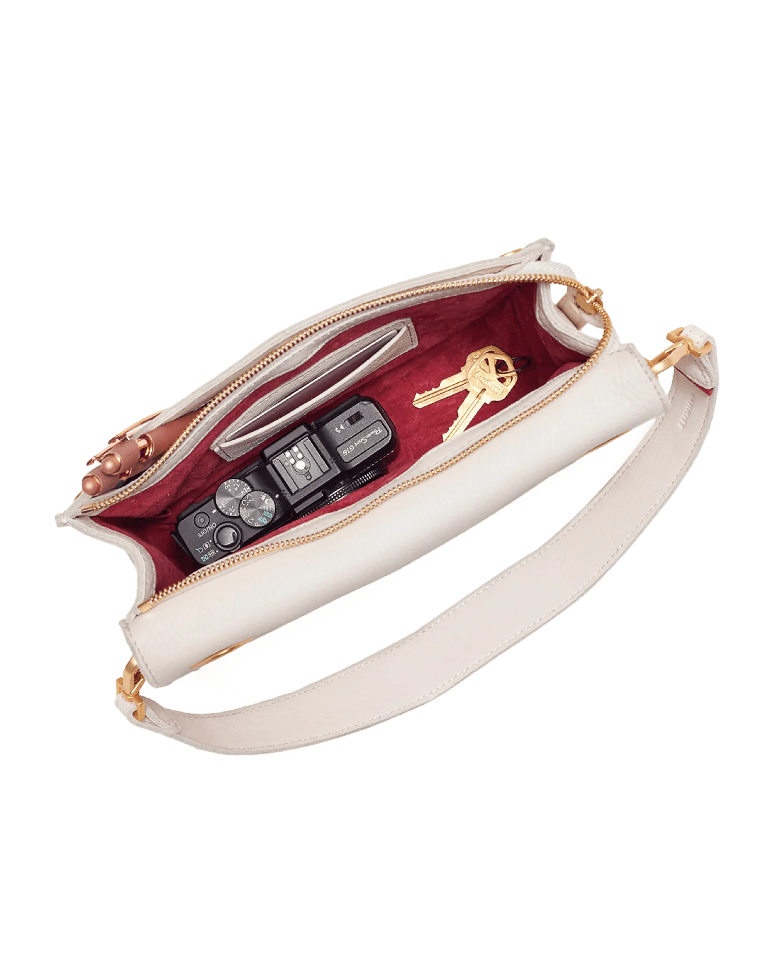Montana Clutch | Calla Lily White/Brushed Gold | Sml - Image 6