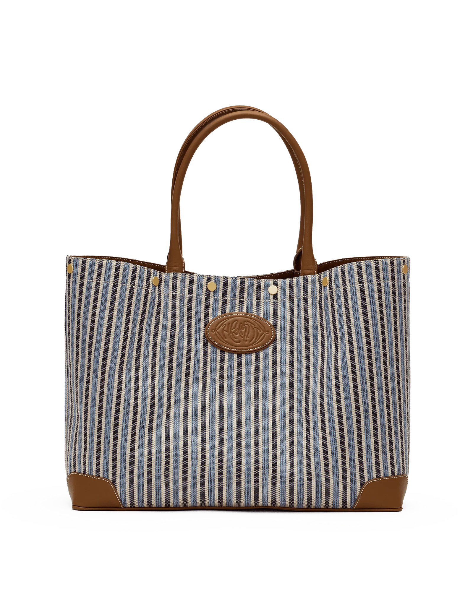 Olympia Tote | Cabana Blue/Brushed Gold